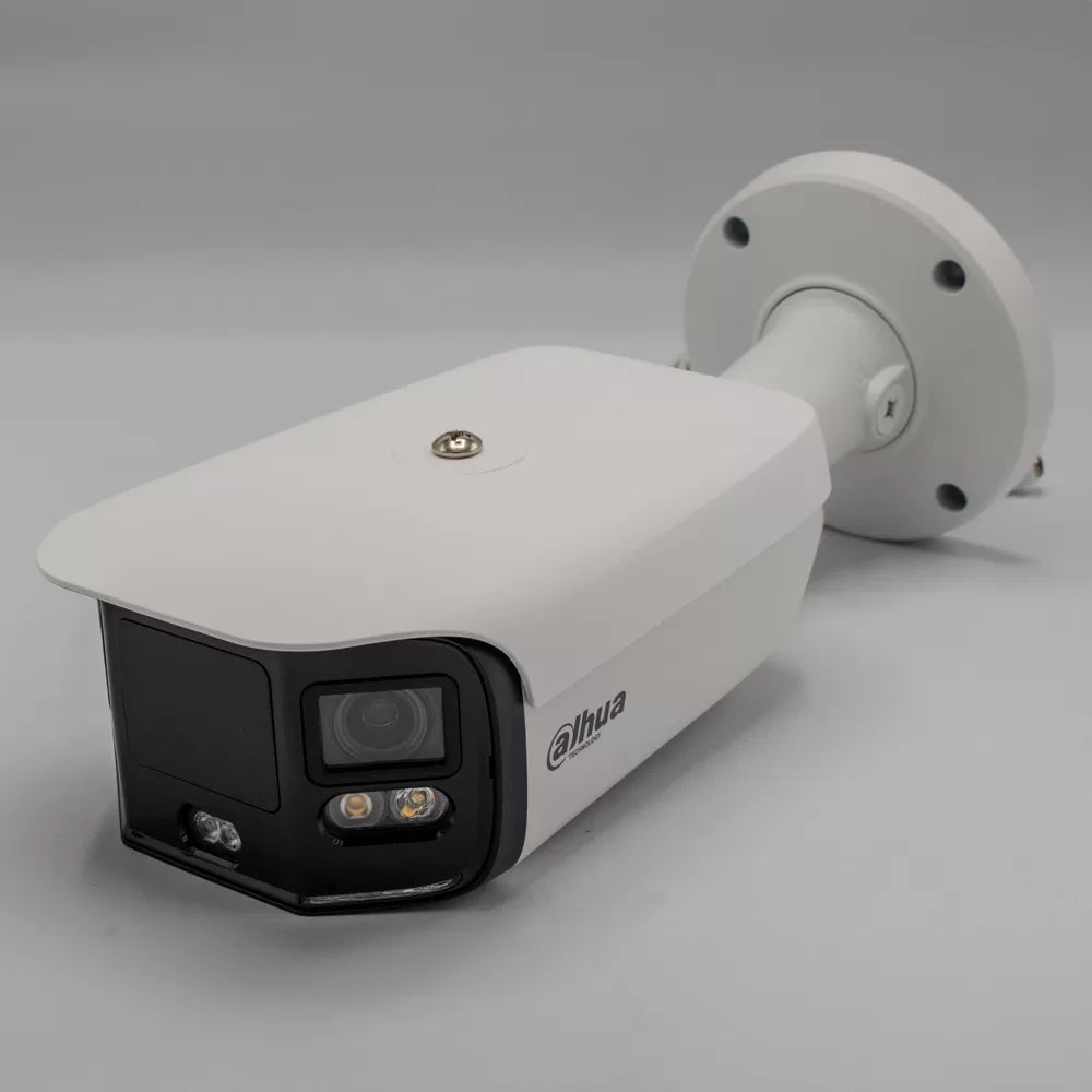 Dahua N83BP83 2 x 4MP TiOC Enhanced Night Color, IP Bullet, 180º Stitched Image, White-light LEDs, Flashing Red and Blue Lights