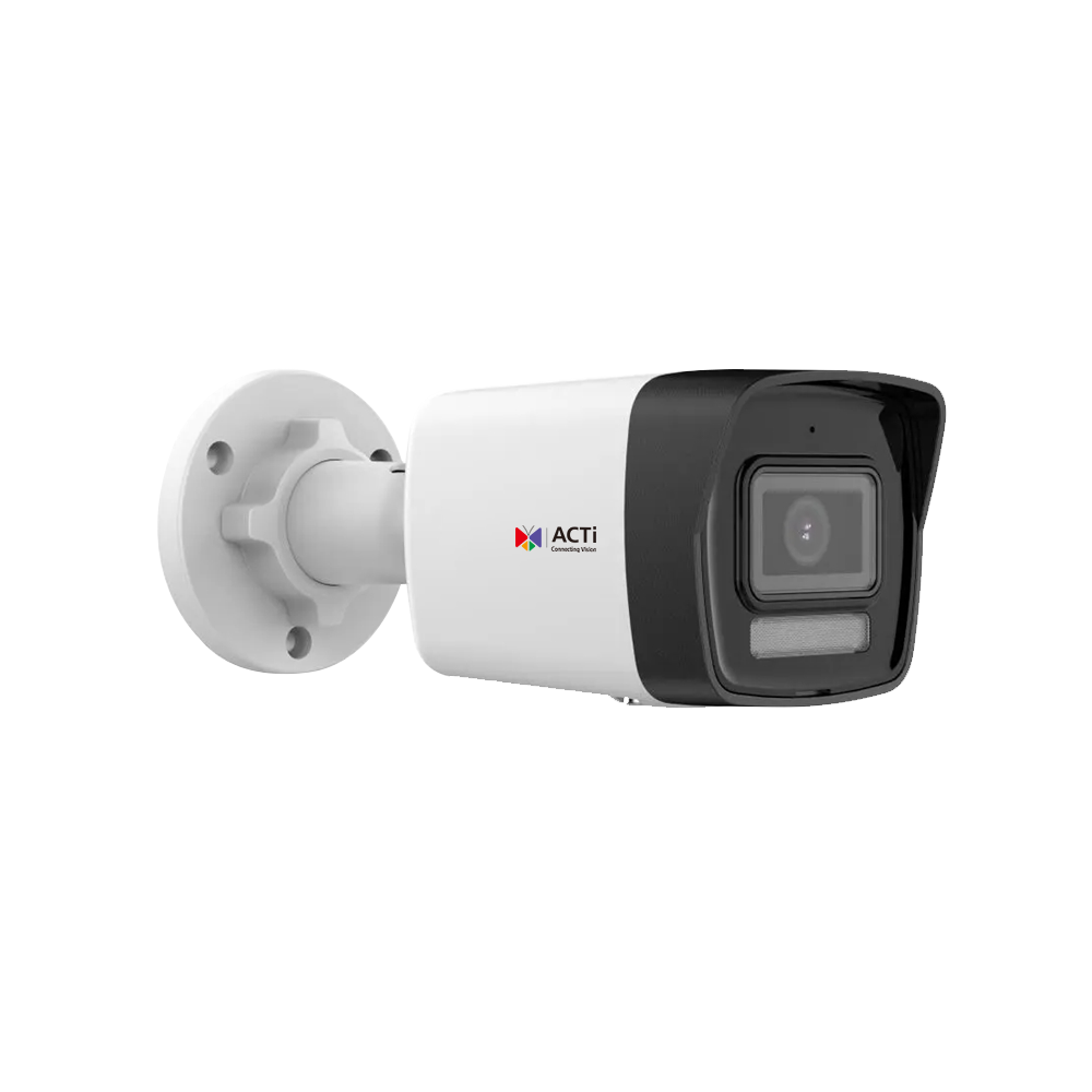 ACTi L33 6MP Deep Learning AI f2.8mm Fixed Bullet with IR LED 55m, White LED 50m