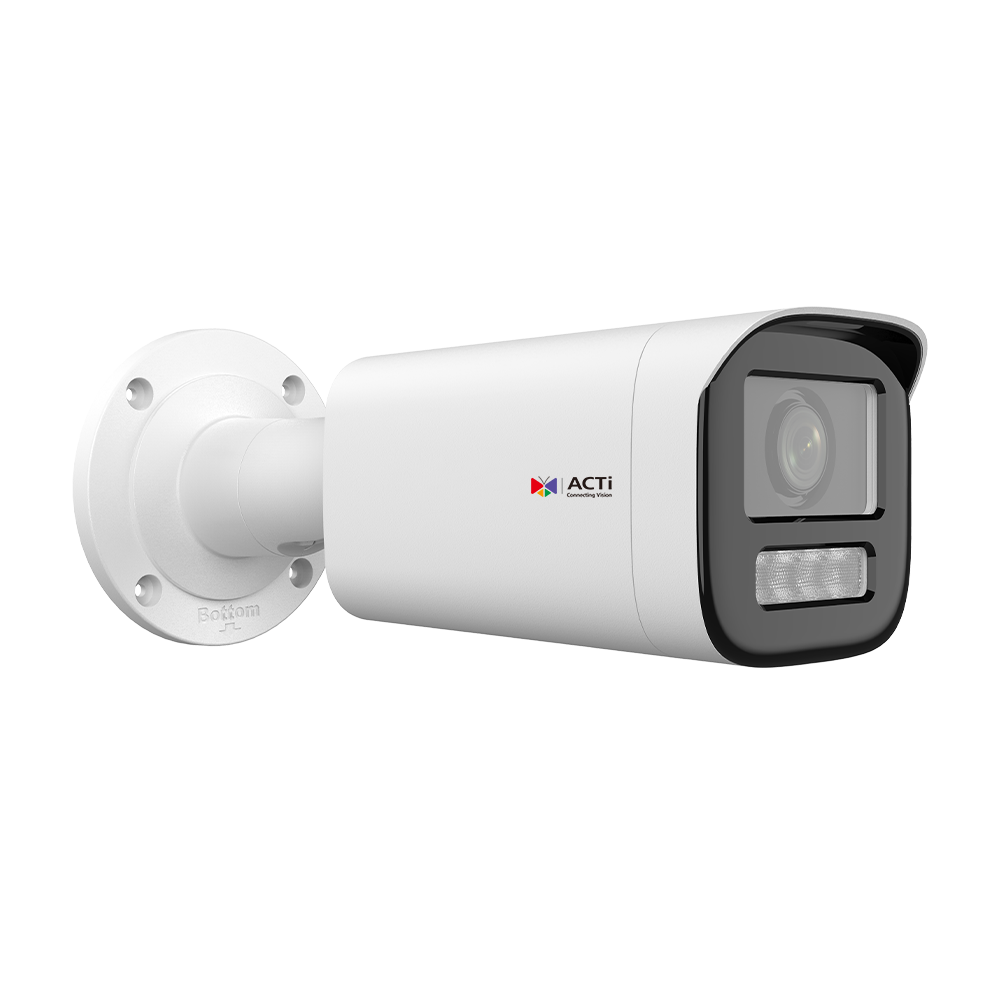 ACTi L43 6MP Deep Learning AI 4.3x Zoom Bullet with IR LED 65m, White LED 55m