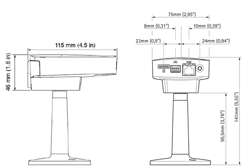 AXIS M1145 Dimensions
