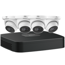 Dahua N444E42S IP Kit: 4-CH NVR + 4 x 4MP, Starlight. Mini Eyeball Cameras