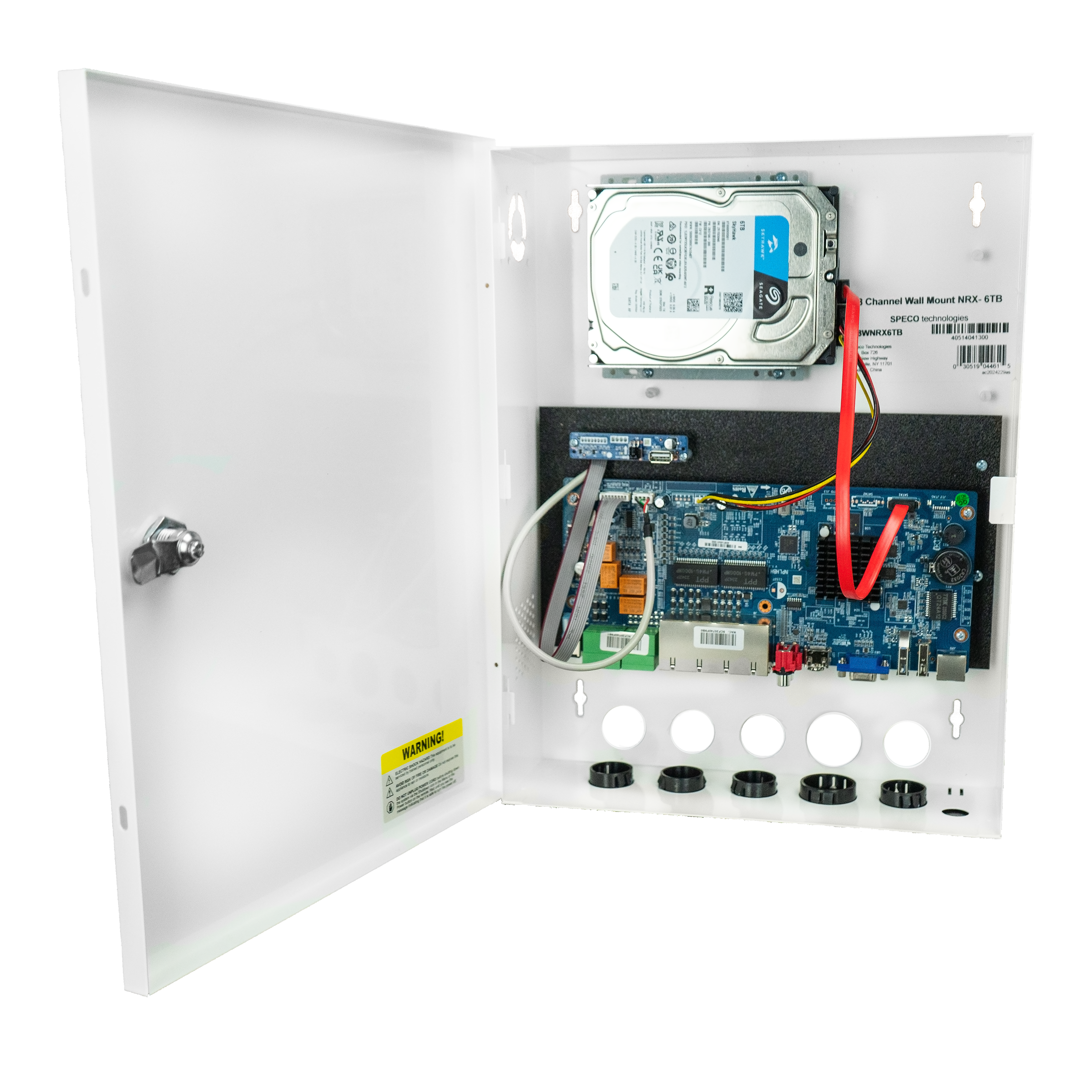 Speco Technologies N16WNRX2TB 16 Channel Wall Mount Facial Recognition Recorder with Smart Analytics- 2TB