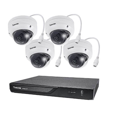 Vivotek ND9323P-2TB-4FD69 8 Channel NVR Kit 64Mbps Max Throughput 2TB w/ 4 x 2MP Outdoor IR Bullet IP Security Cameras