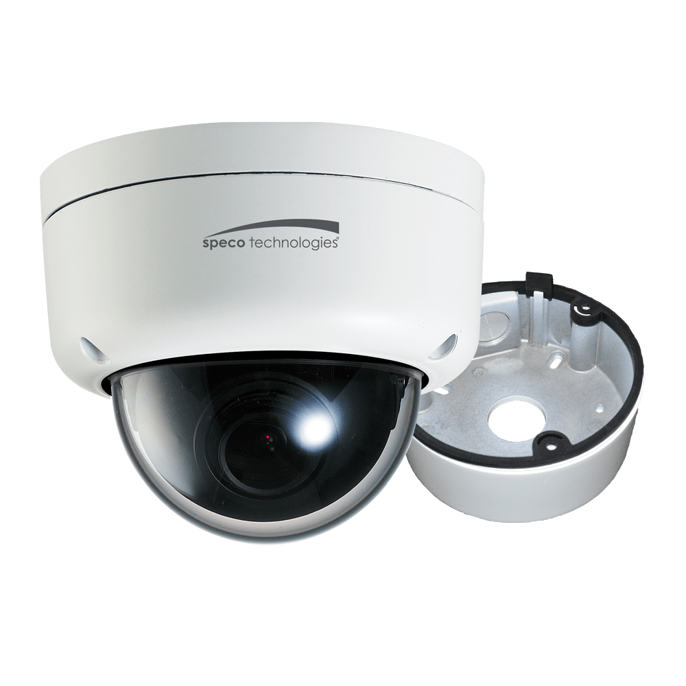 Speco Technologies SPE-O2iD8 2MP Ultra Intensifier IP Dome Camera, 3.6mm lens, Included Junction Box, White, (SPE-O2iD8)