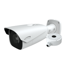 Speco Technologies O4B7M 4MP H.265 AI IP Bullet  Camera, IR, 2.8-12mm motorized lens, Included Junc Box, White Housing