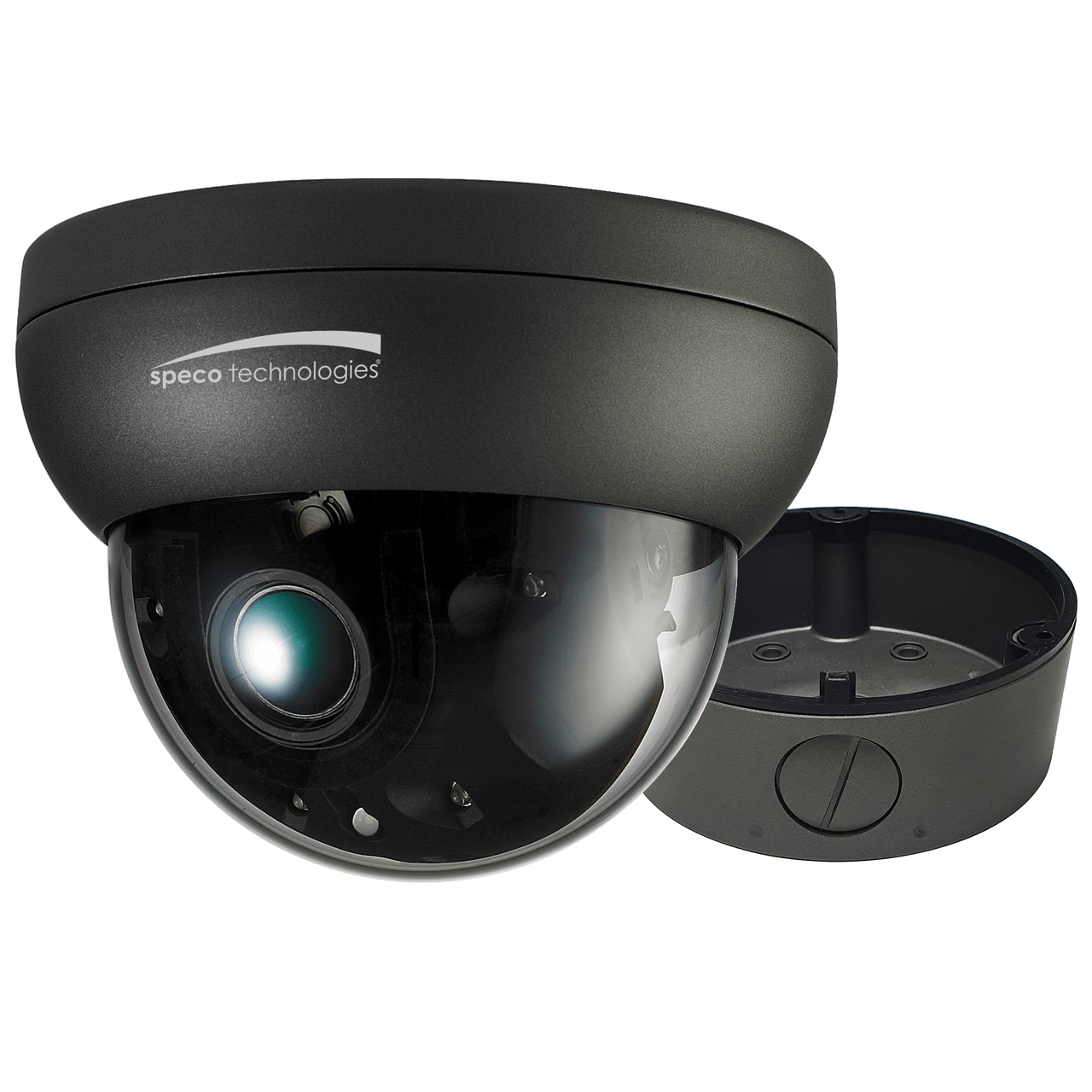 Speco Technologies SPE-O6FD4M 6MP FIT, 2.7-12mm Motorized H.265 Dome IP Cameras with Junction Box, Dark Grey, (SPE-O6FD4M)