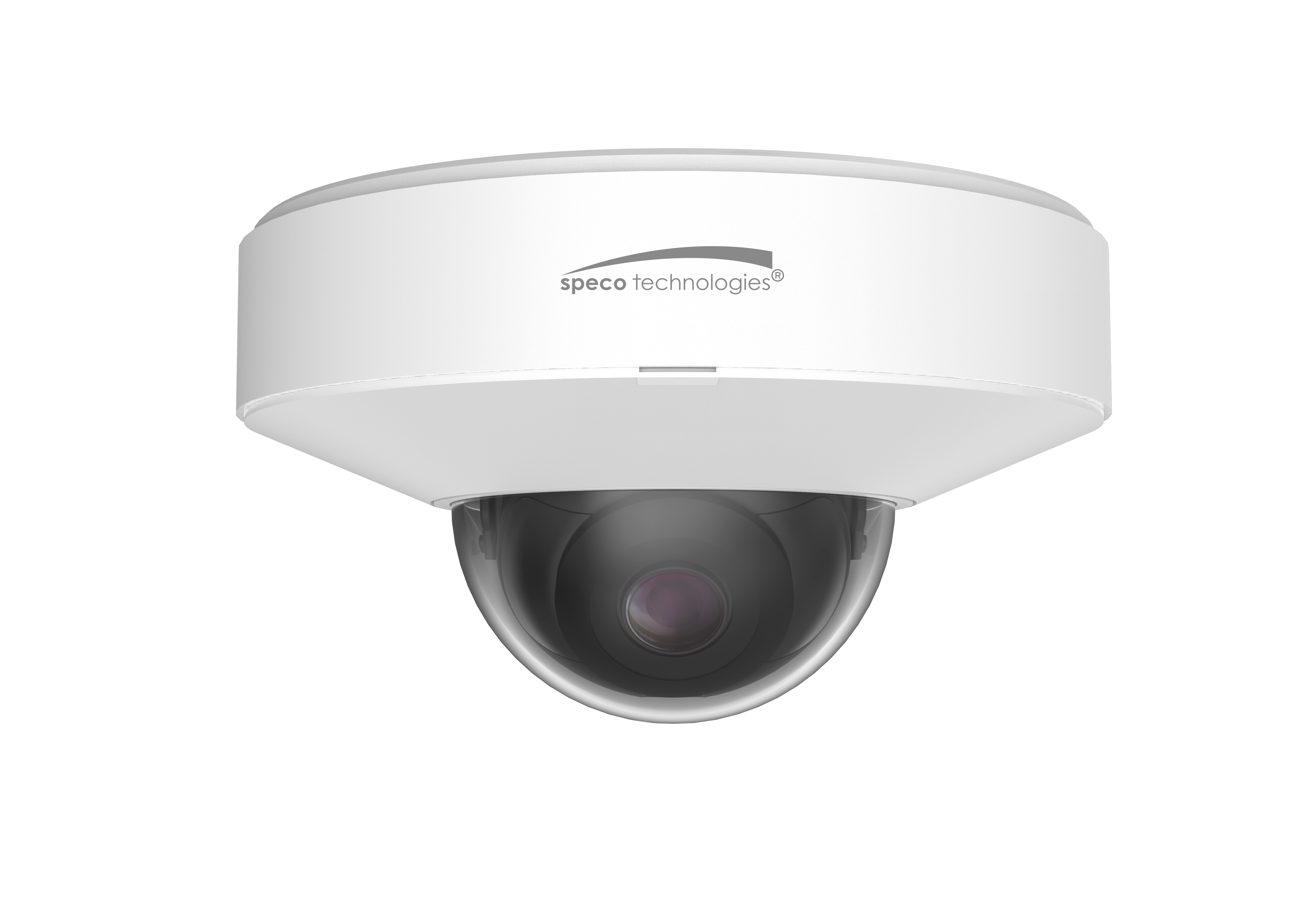 Speco Technologies O8P4N 8MP H.265 Mini Dome AI IP Camera,IR, 2.8mm lens, White housing, Included Wall Bracket, NDAA
