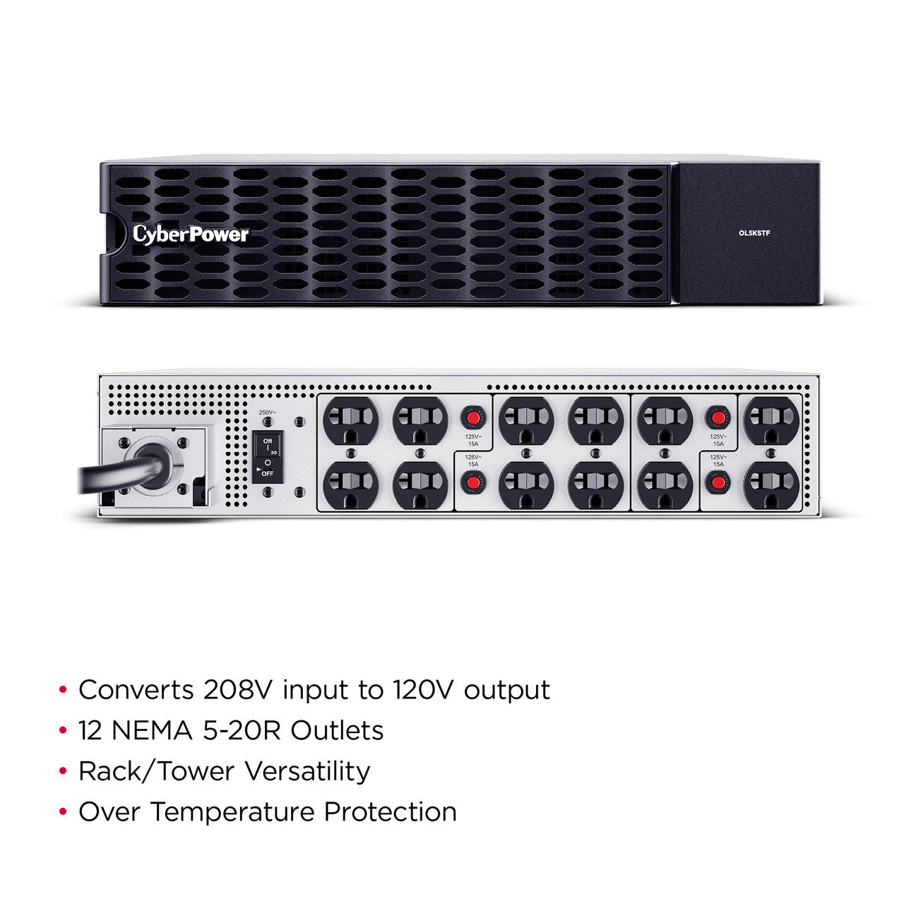 CyberPower OL5KSTF Step-down transformer 5,000 VA / 5,000 W