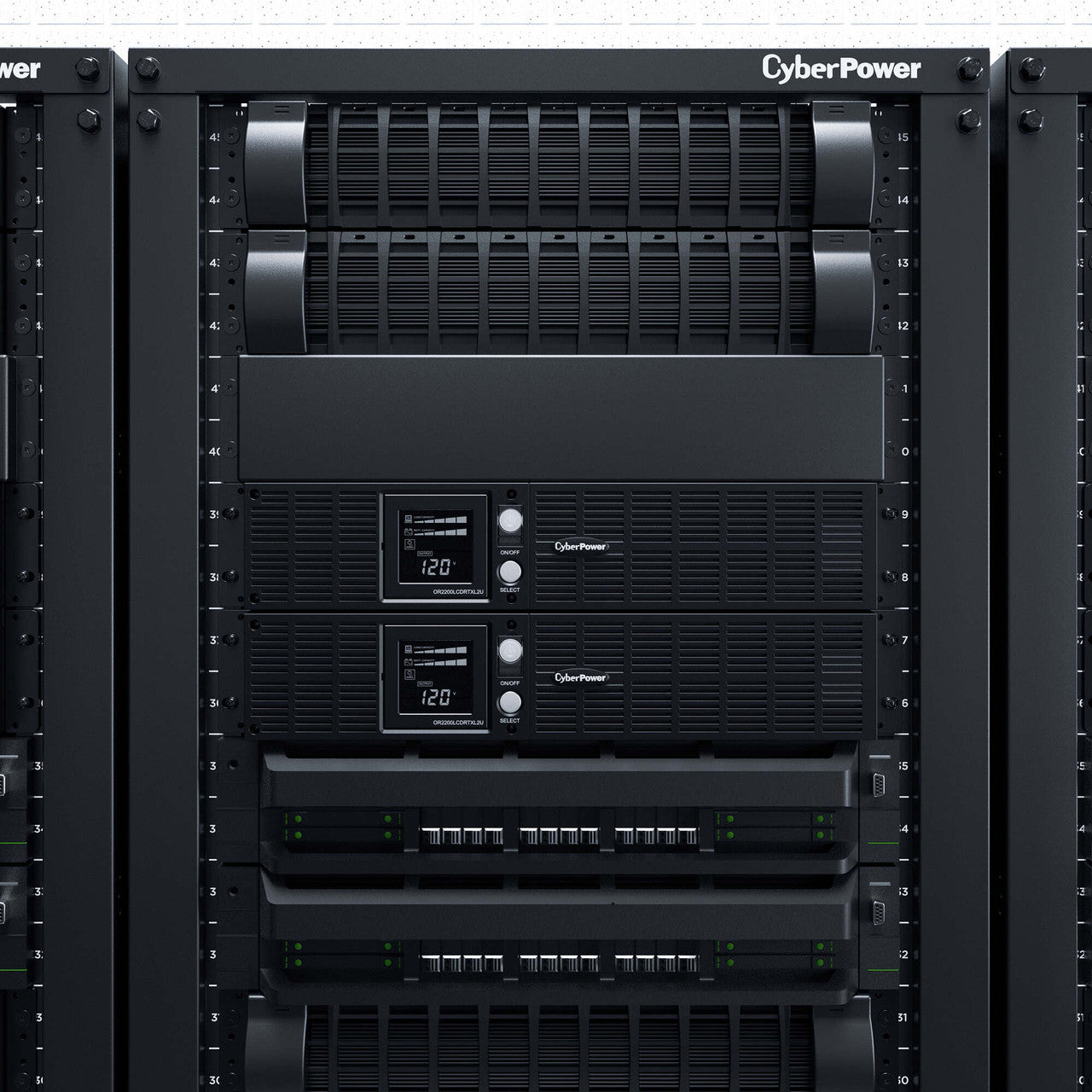 CyberPower OR2200LCDRTXL2U 2100VA/1650W, Line Interactive UPS, 2U Rack/Tower, NEMA 5-20P w/10 ft cord