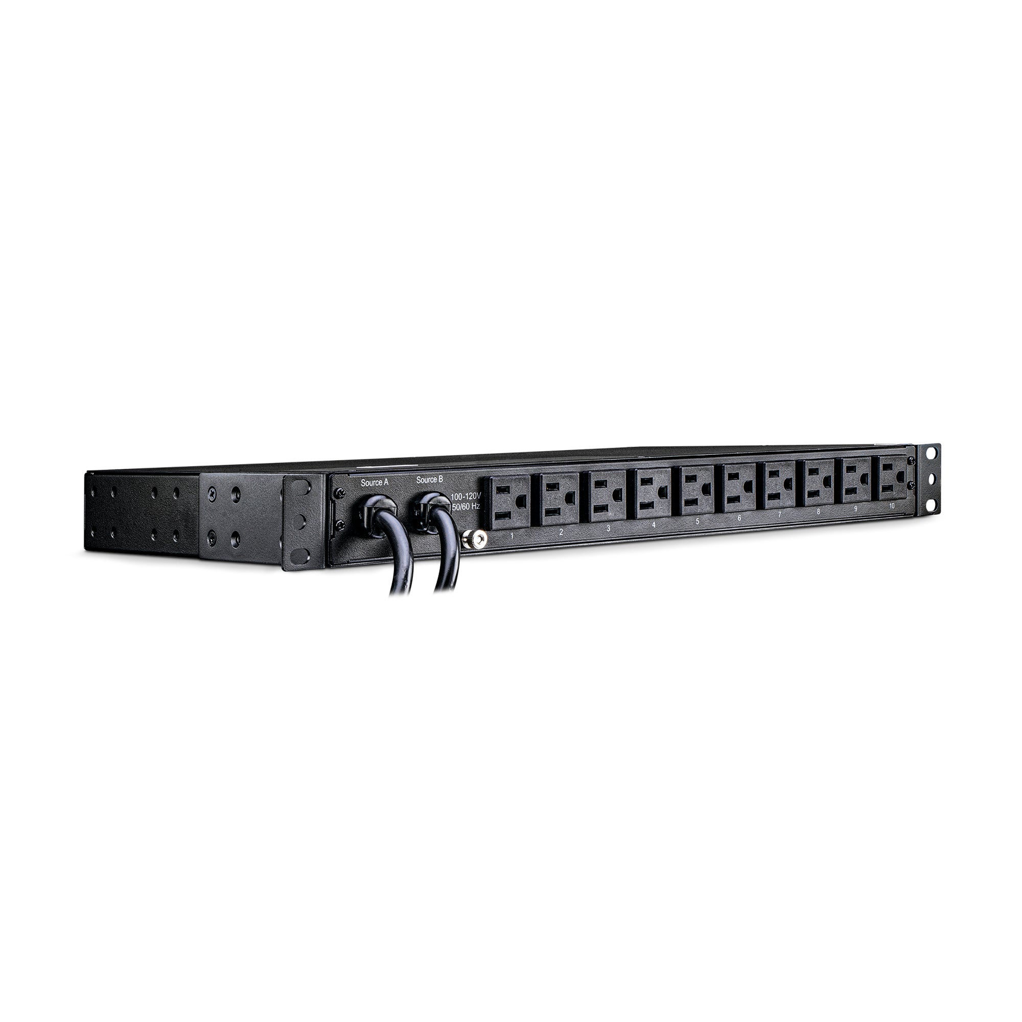 CyberPower PDU15M10AT 15A (Derated to 12A), 100 - 120 V, 2 x NEMA 5-15P plug, 10 NEMA 5-15R