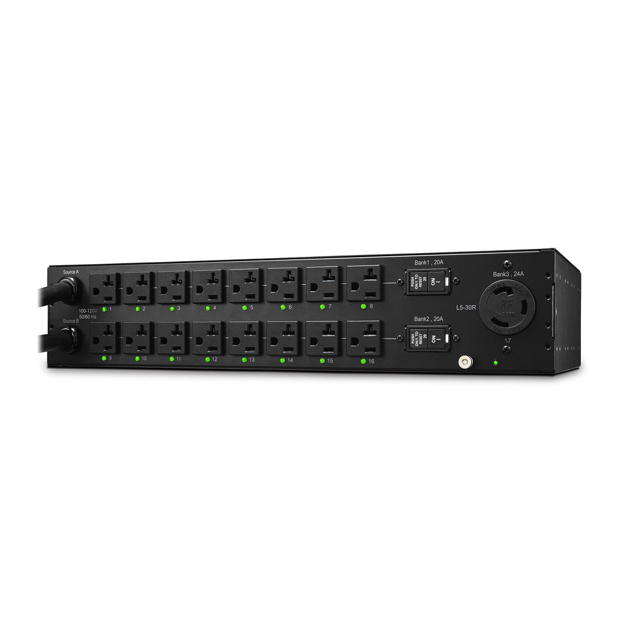 CyberPower PDU30SWT17ATNET 30A (Derated to 24A), 100 V - 120 V, 50/60Hz, 2U Rackmount, 3 year warranty