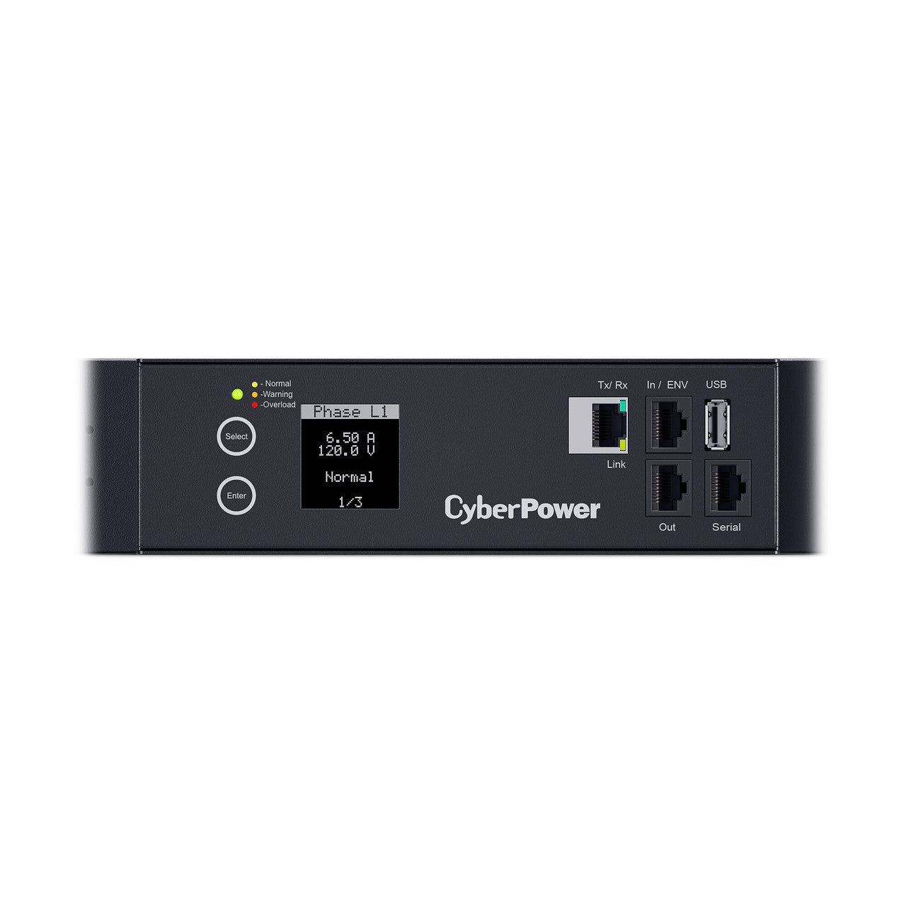 CyberPower PDU33103 3-Phase Monitored PDU, 120V/208V, 20A, 0U, (2) 5-20R + (36) C13 + (6) C19