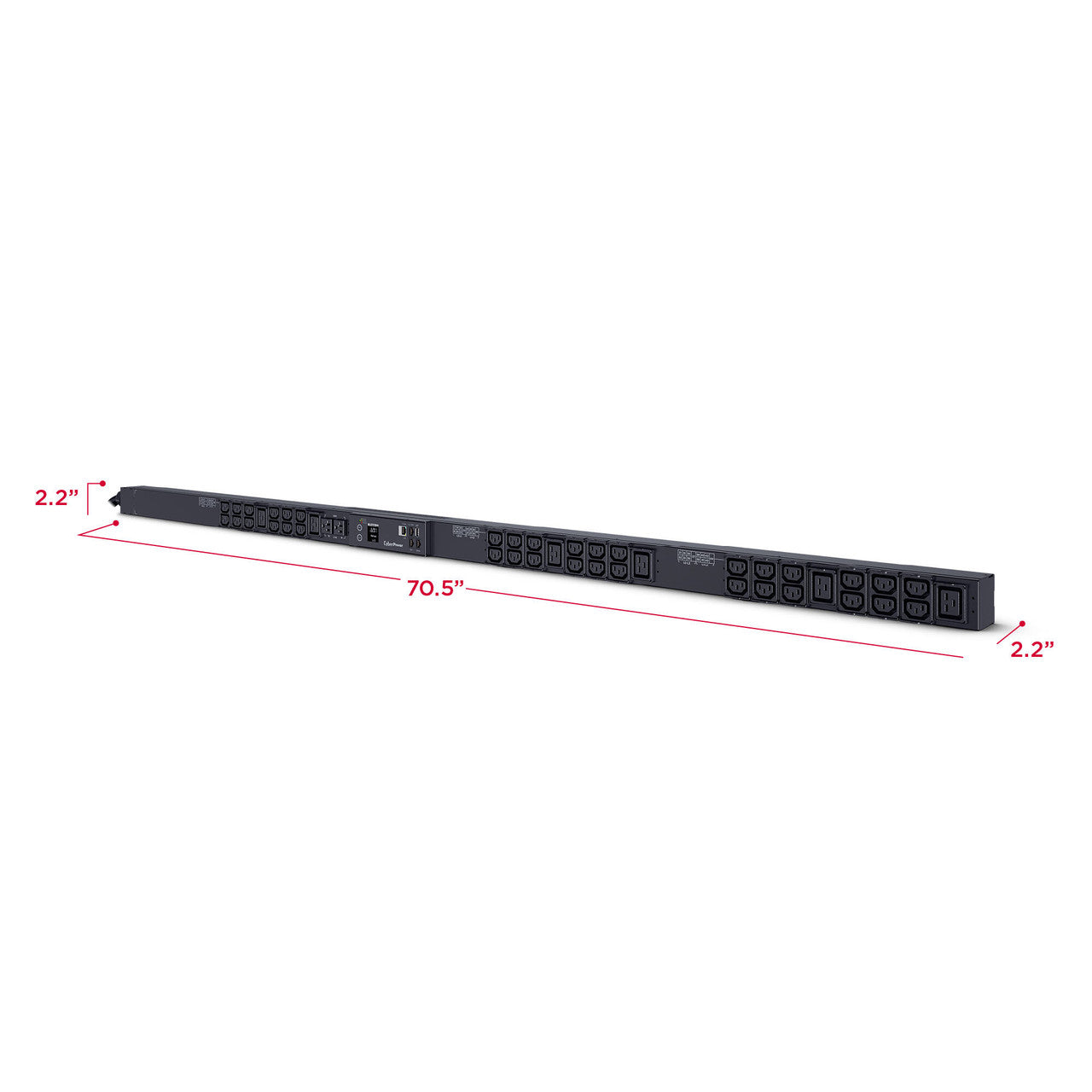 CyberPower PDU33105 3-Phase Monitored PDU, 120V/208V, 30A, 0U, (2) 5-20R + (36) C13 + (6) C19