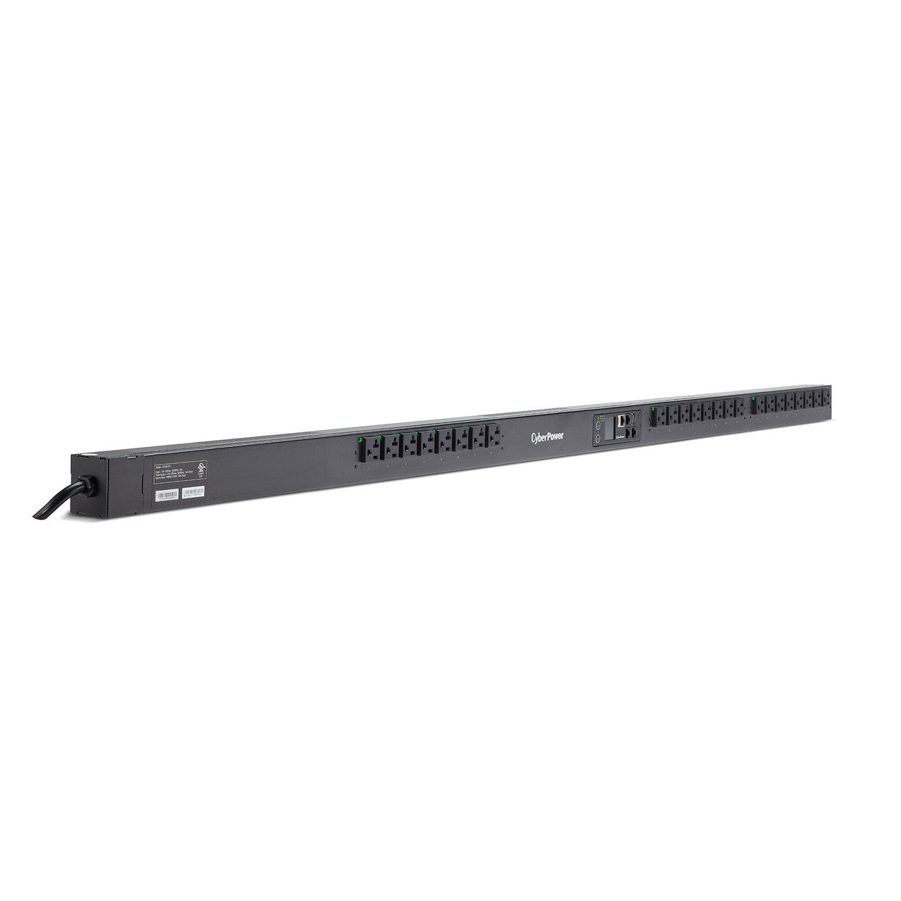 CyberPower PDU41101 Switched PDU 20A SNMP (L)5-20P Input 120V (24) NEMA5-20R Outlets 10ft Cord 3Yr Wty