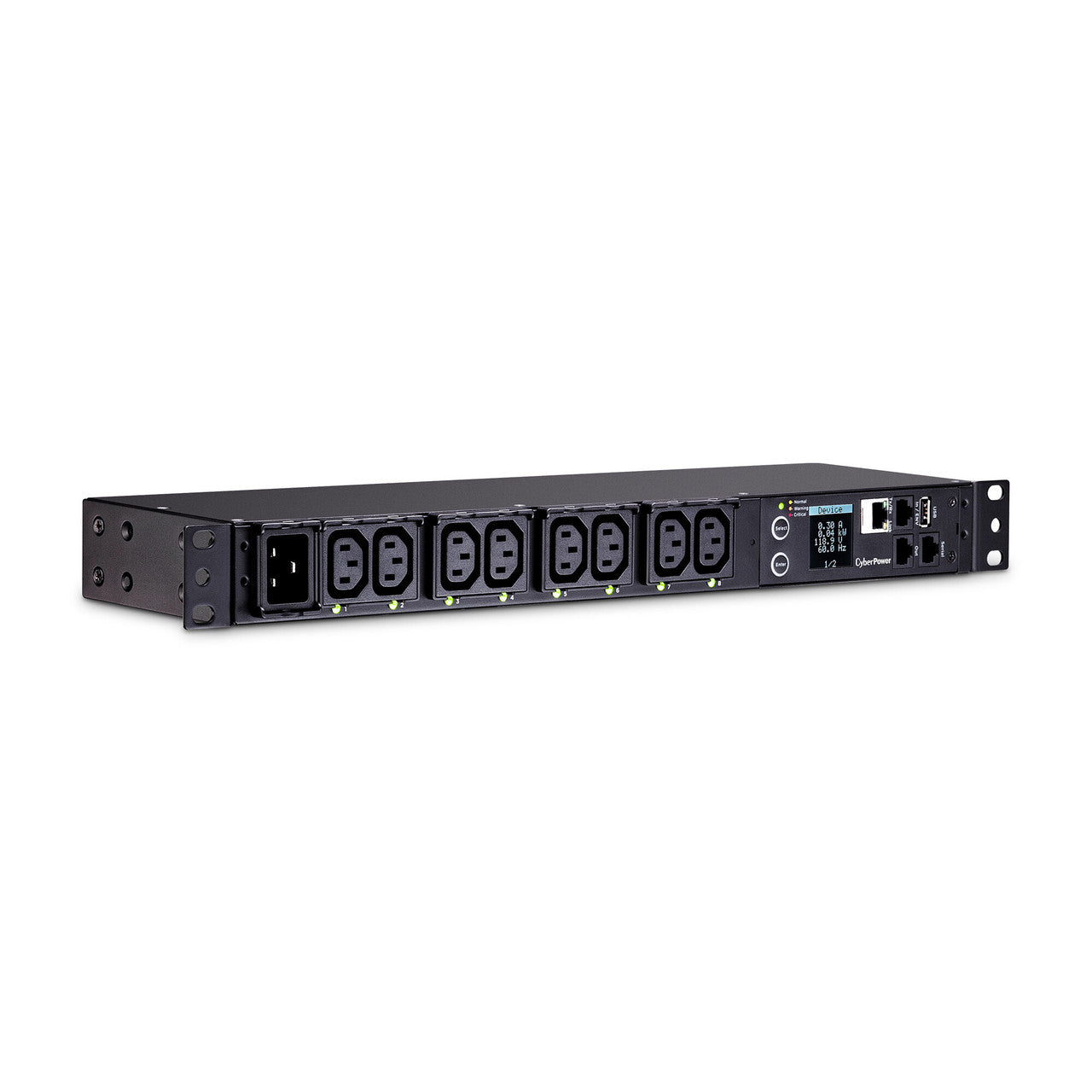 CyberPower PDU81005 SW MBO PDU 20A 100-240V Metered-by-Outlet Switched PDU 8 C13 Outlets 10ft cord 3yr Warranty