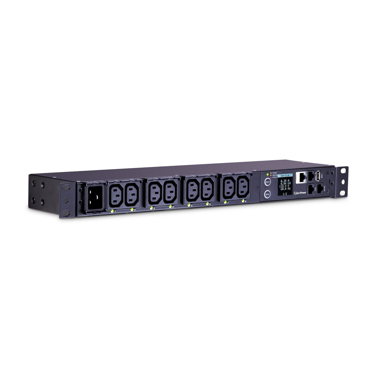 CyberPower PDU81006 SW MBO PDU 20A 208V Metered-by-Outlet Switched PDU 8 C13 Outlets 10ft cord 3yr Warranty