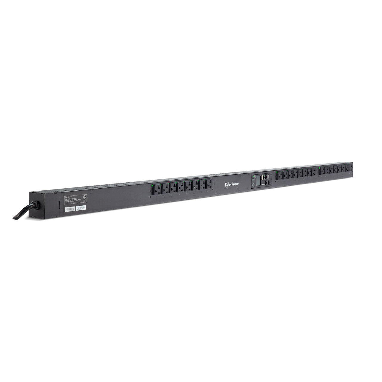 CyberPower PDU81101 Metered-by-Outlet Switched PDU 20A 120V (L)5-20P Input (24) NEMA 5-20R Output 10ft Cord 0U 3yr Wty