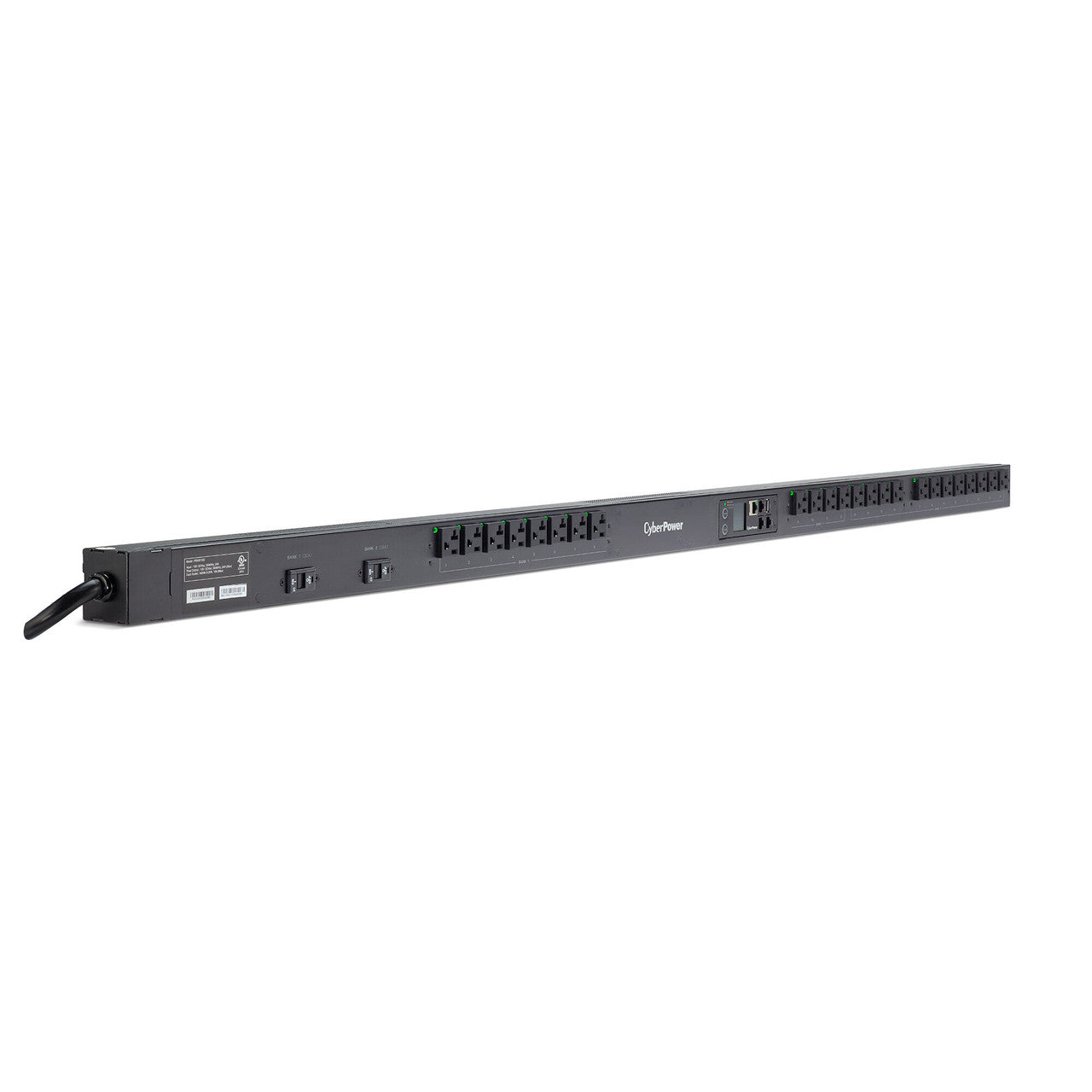CyberPower PDU81102 Metered-by-Outlet Switched PDU 30A 120V L5-30P Input (24) NEMA 5-20R Output 10ft Cord 0U 3yr Wty