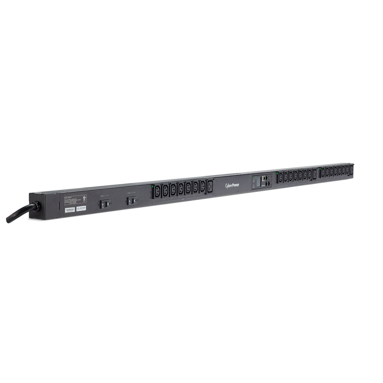 CyberPower PDU81105 Metered-by-Outlet Switched PDU 30A 208V L6-30P Input (21) C13 (3) C19 Output 10ft Cord 0U 3yr Wty