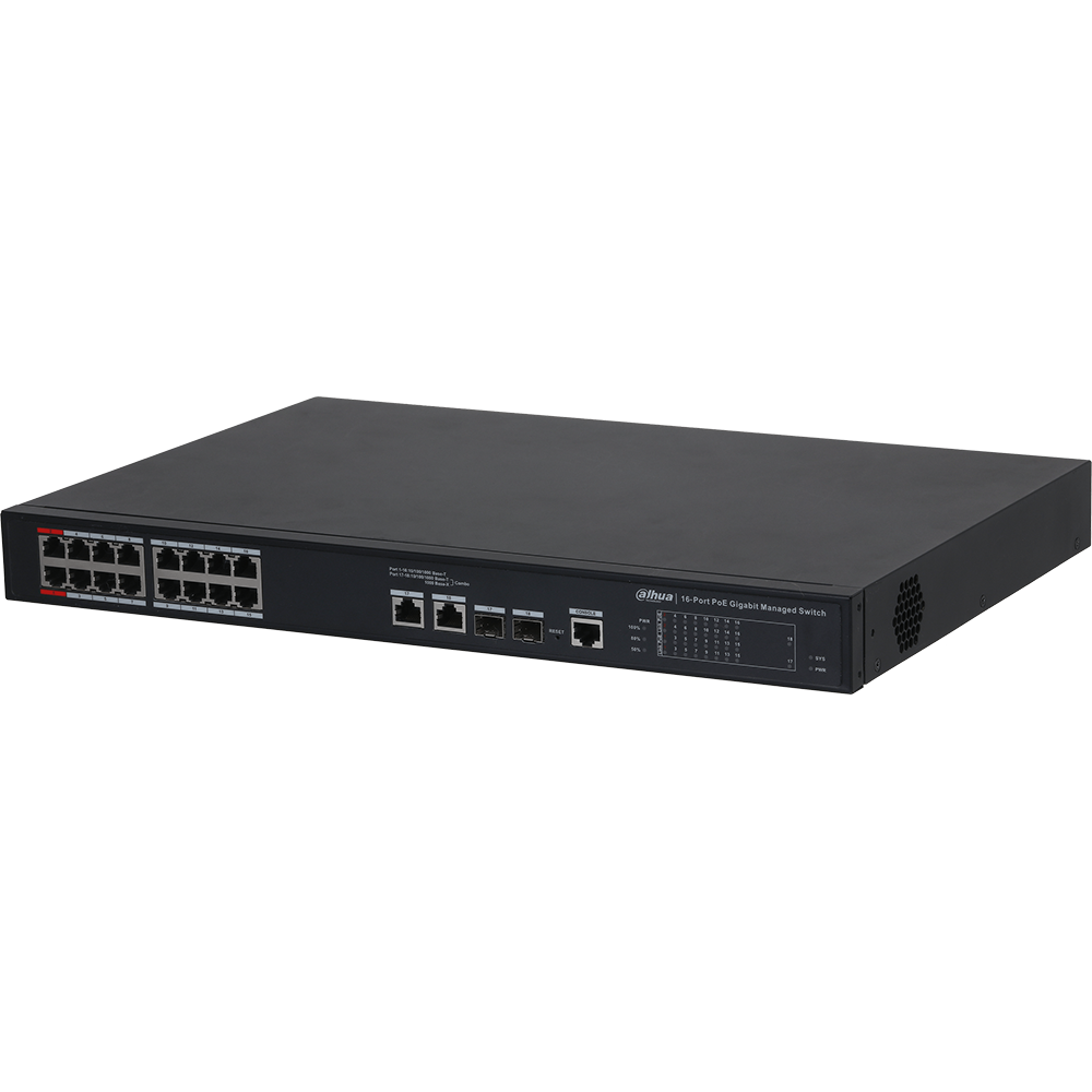Dahua DH-PFS4218-16ET2GF-240 16-Port PoE Desktop Managed Fast Ethernet Switch