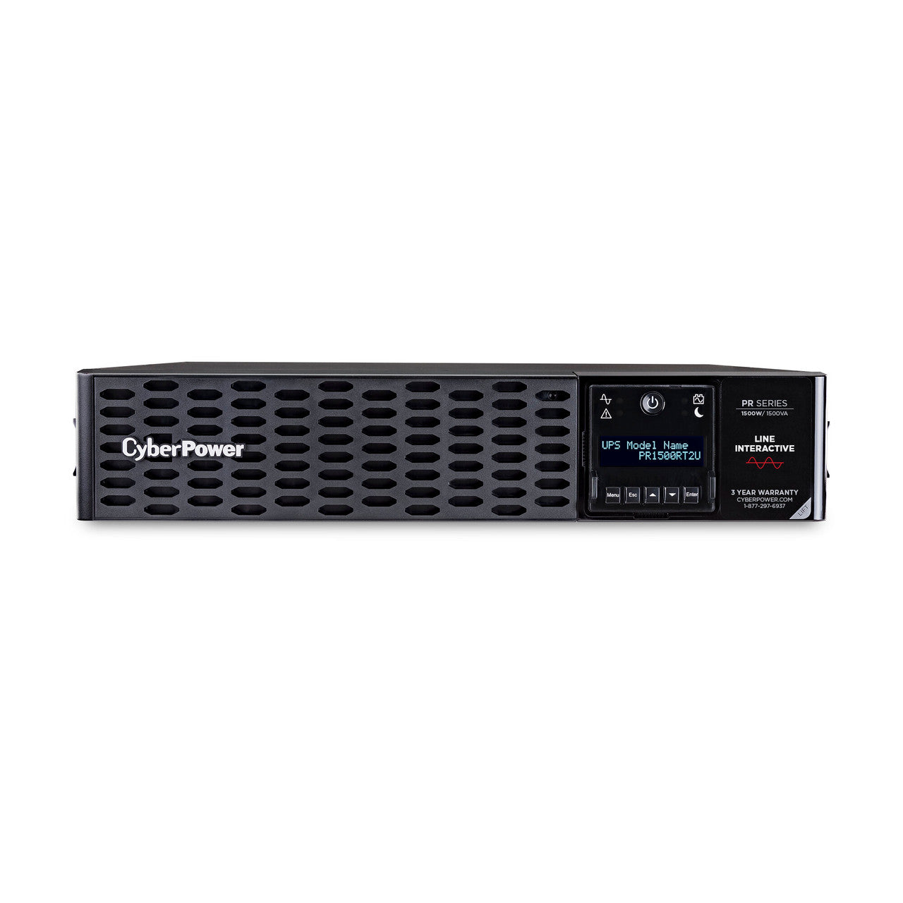 CyberPower PR1500RT2UN 1500VA/1500W, Sine Wave, 2U, NEMA 5-15P, 10 Ft Cord, 8 NEMA 5-15R