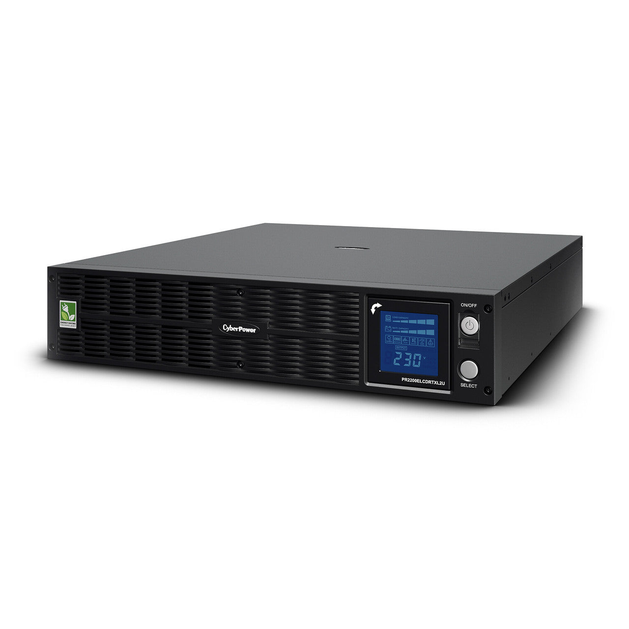 CyberPower PR2200ELCDRTXL2U 2200VA/1650W 230V Sinewave 10 IEC outlet, Extended Battery, LCD AVR Rackmount