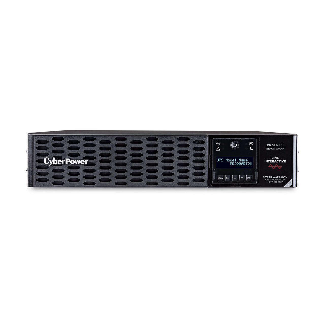 CyberPower PR2200RT2U 2200VA/2200W, Sine Wave, 2U, NEMA L5-30P, 10 Ft Cord, 8 NEMA 5-20R