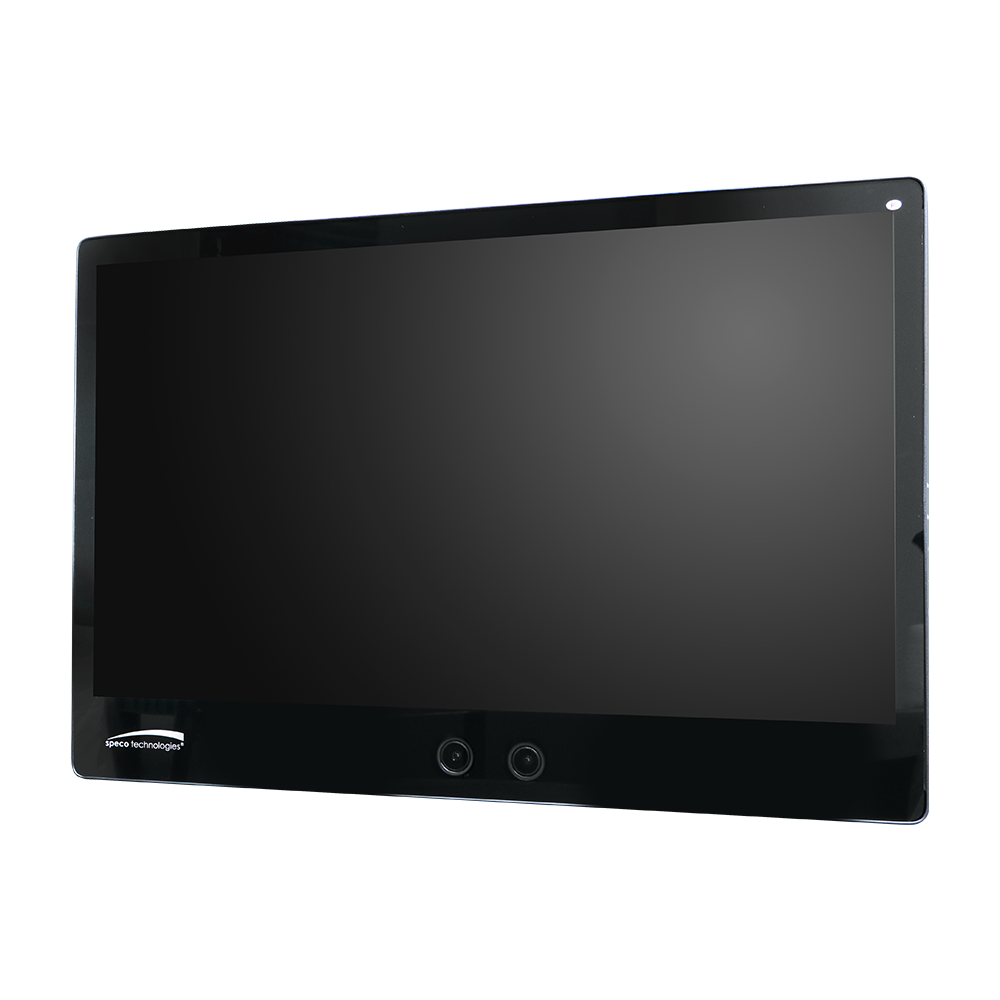 Speco Technologies PVM27 27-inch Public View Monitor with 5MP IP camera and 2MP TVI camera