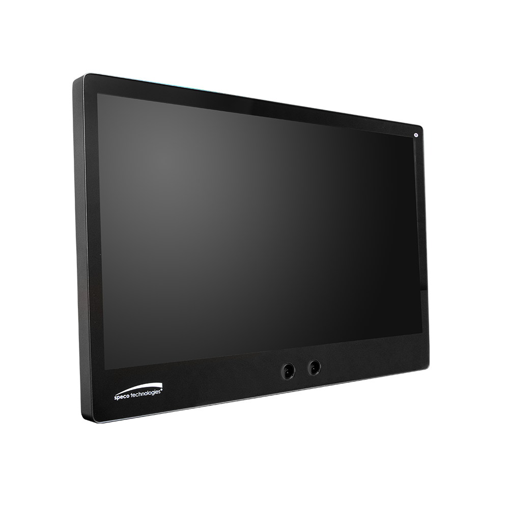 Speco Technologies PVM27 27-inch Public View Monitor with 5MP IP camera and 2MP TVI camera