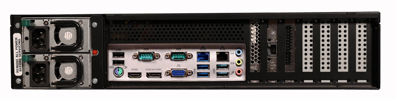 Exacq S-36T-2U-2 Rackmount 2U storage server, 1,500Mbps archiving rate (2,000Mbps with optional quad NIC)