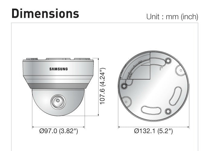 Samsung SND-7084 dimensions