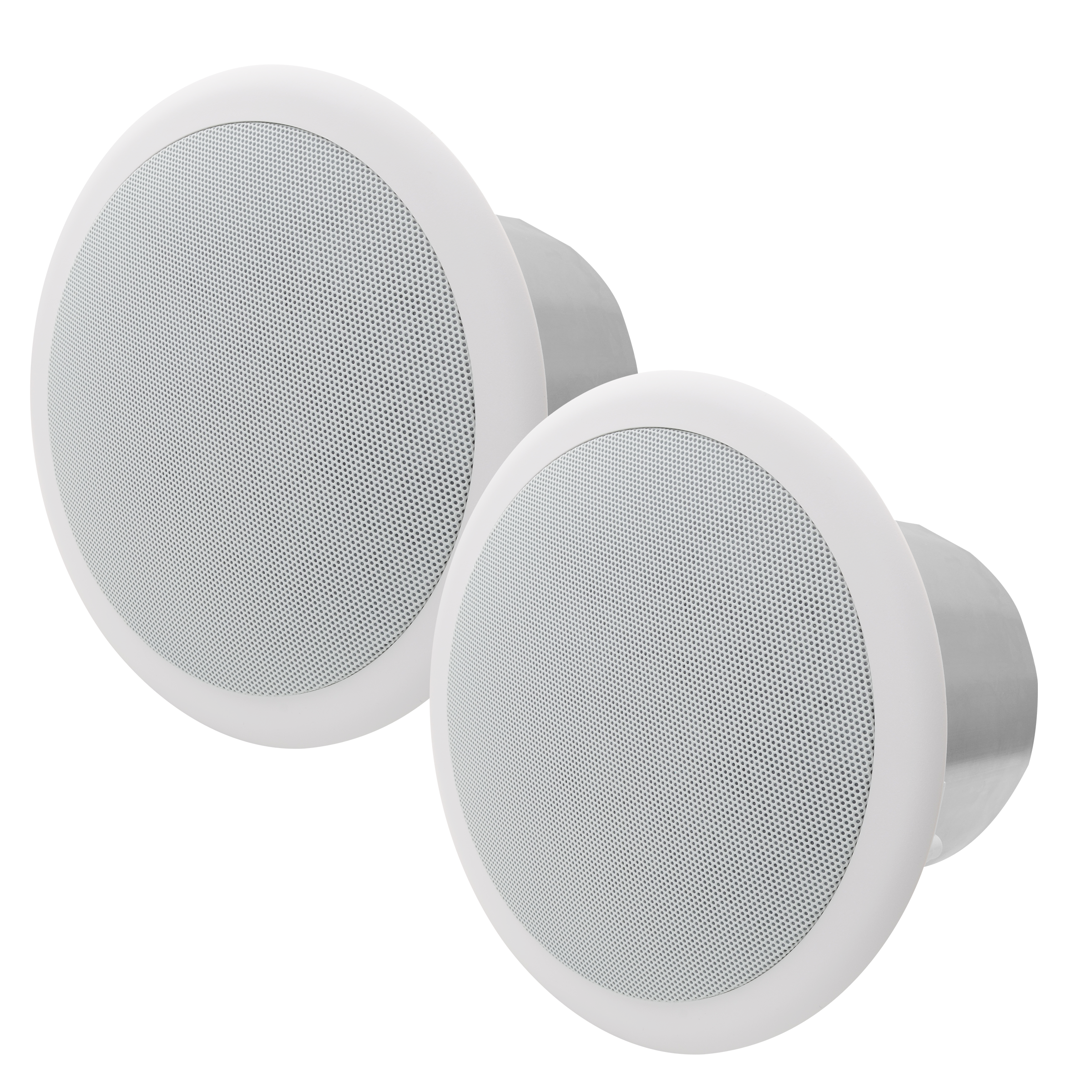 Speco Technologies SP6NXCTUL 6.5" UL Listed Metal Back can Speakers w/ 70V Transformer, Bracket Included, Pair