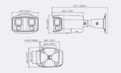 Eagle Eye Camera DX01 180Deg Panoramic Bullet 8Mpix, NDAA, WarmLight,  POE, WDR, Mic, Spkr, SDCard, IP66 (EN-CDUX-001a)