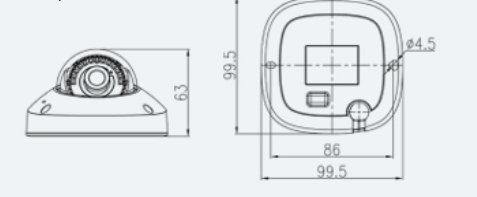 Eagle Eye Camera DM08b Outdoor Mini Dome 4Mpix, NDAA, IR, IP66, 2.8mm Lens, Microphone,  POE, SDCard (EN-CDUM-008b)