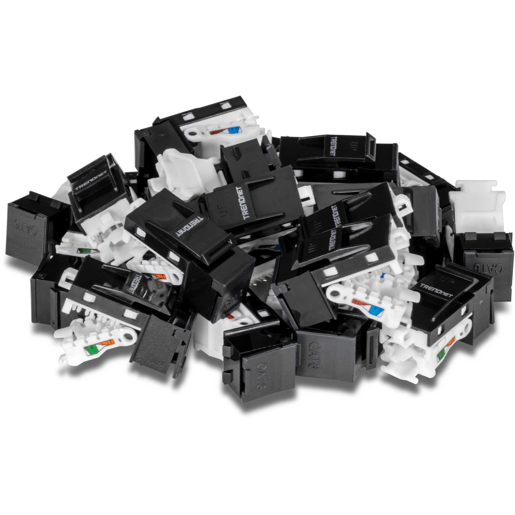 TRENDnet TC-K25C6BK 25 Pack Cat6 RJ-45 Keystone Jack, Black