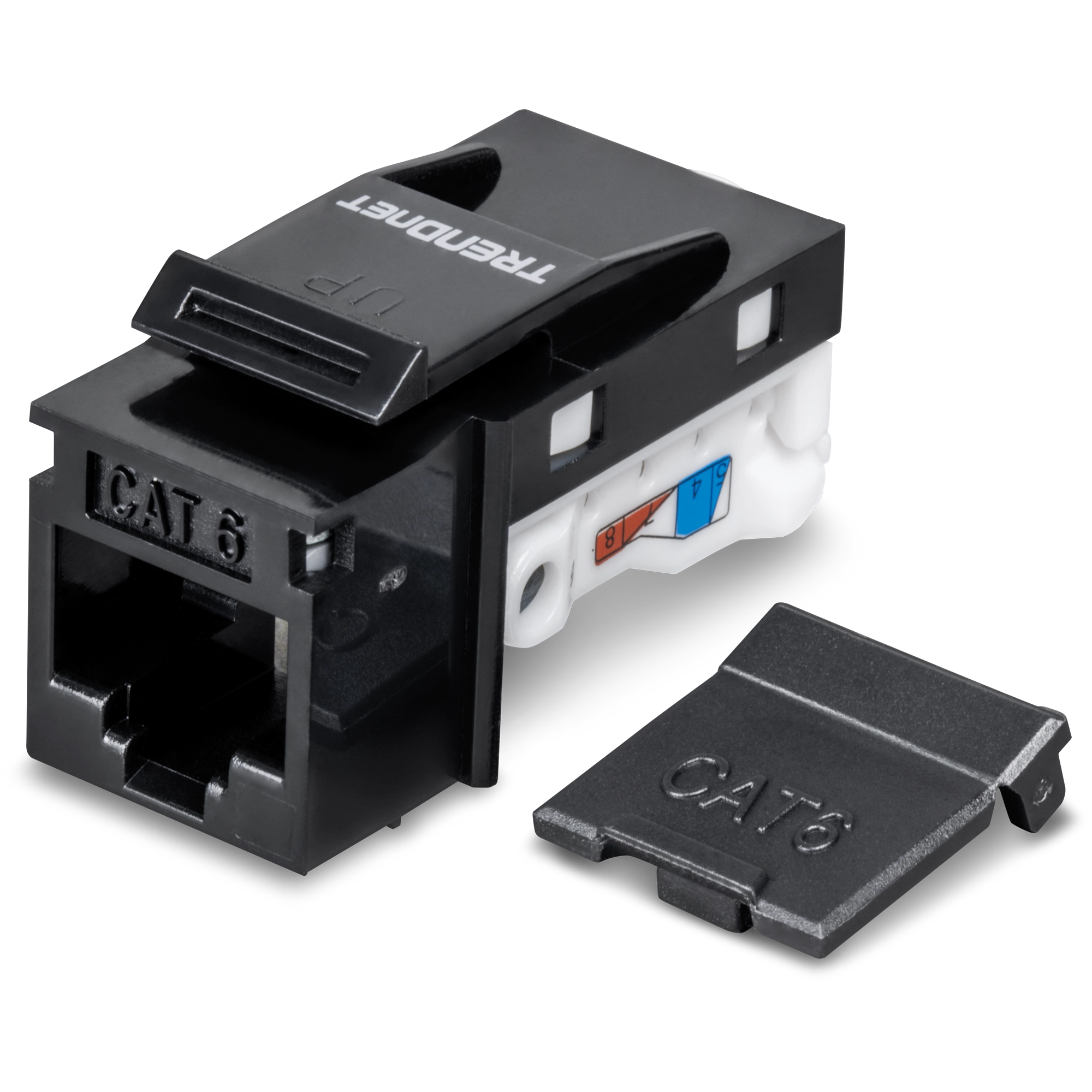 TRENDnet TC-K25C6BK 25 Pack Cat6 RJ-45 Keystone Jack, Black
