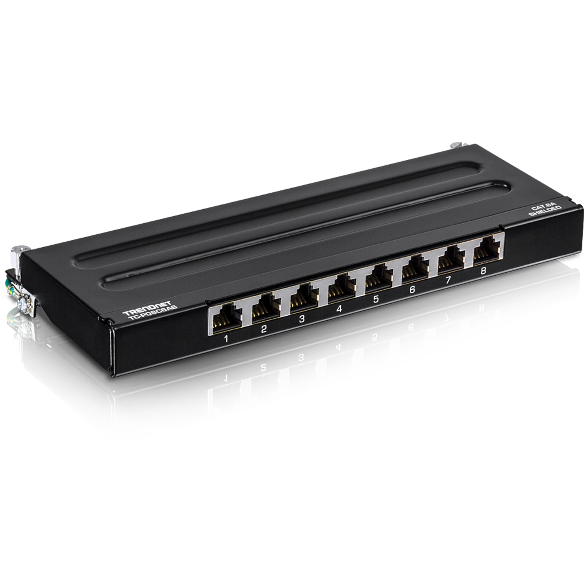 TRENDnet TC-P08C6AS 8-Port Cat6A Shielded Wall Mount Patch Panel
