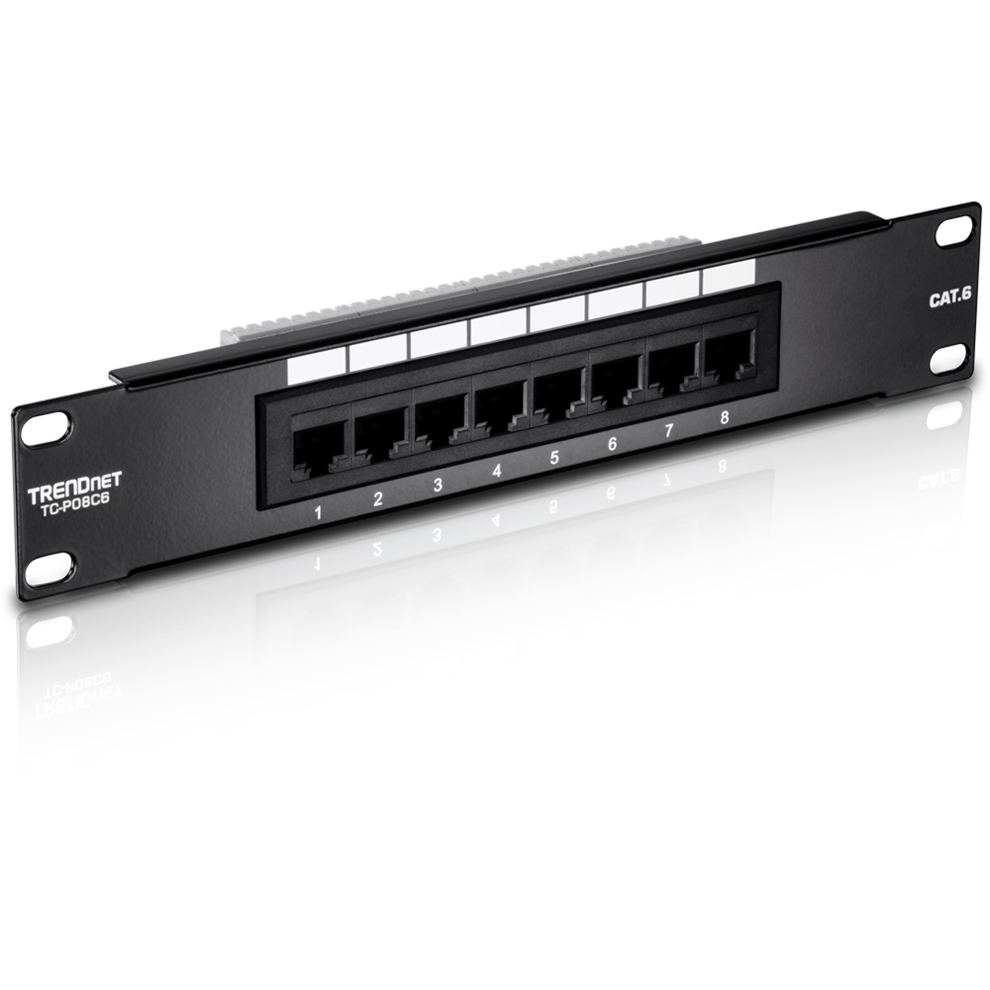 TRENDnet TC-P08C6 8-Port Cat. 6 Unshielded Patch Panel (10" wide)