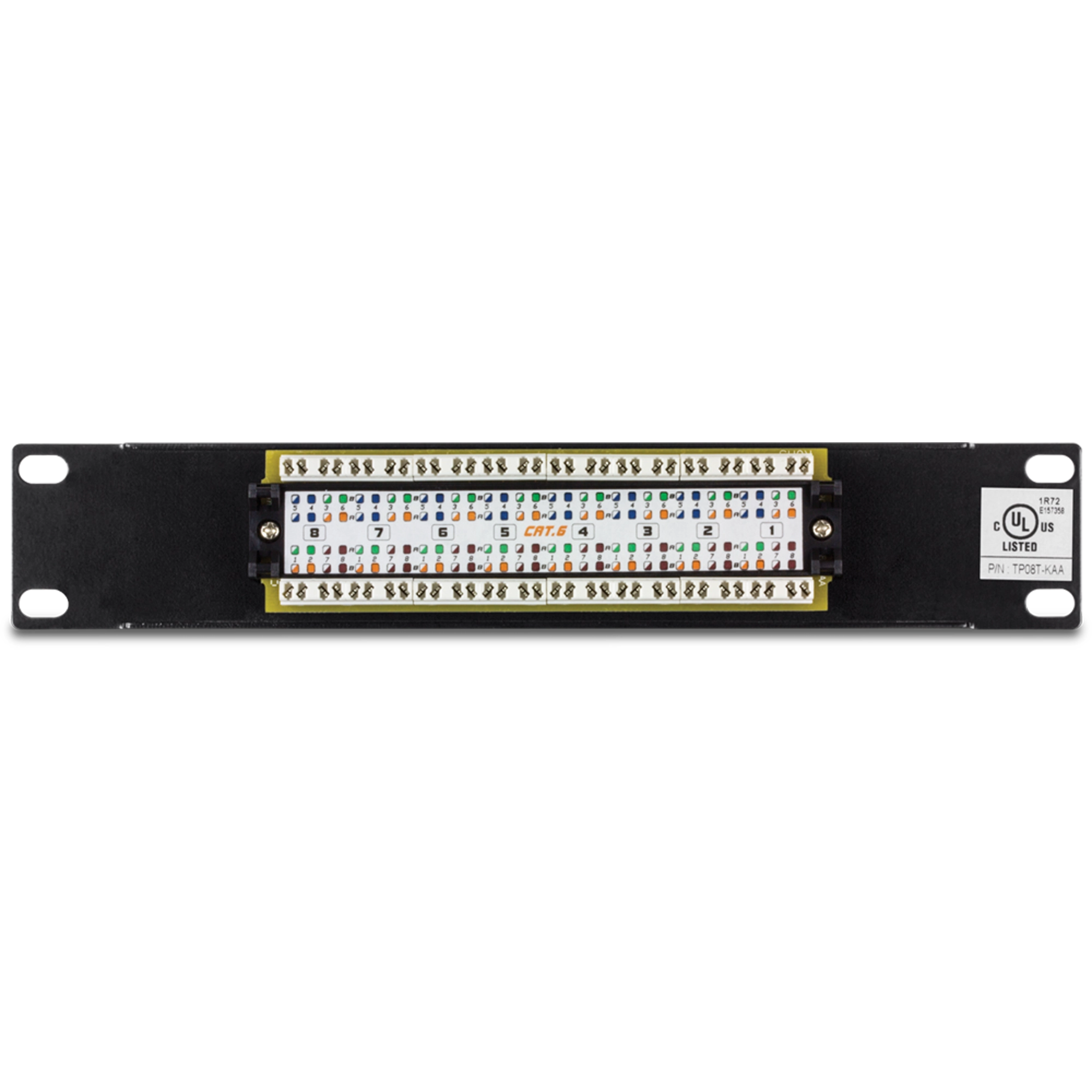 TRENDnet TC-P08C6 8-Port Cat. 6 Unshielded Patch Panel (10" wide)