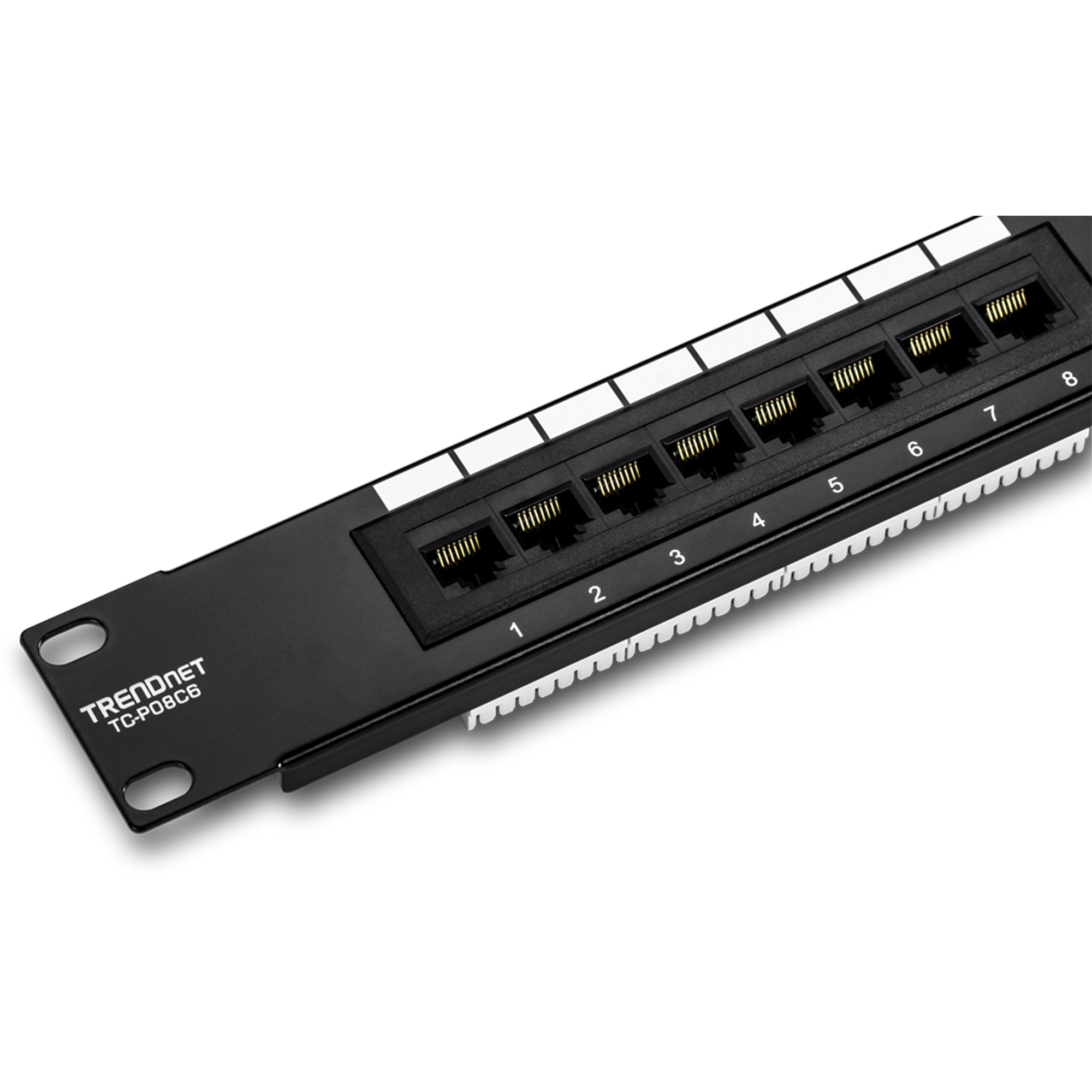 TRENDnet TC-P08C6 8-Port Cat. 6 Unshielded Patch Panel (10" wide)