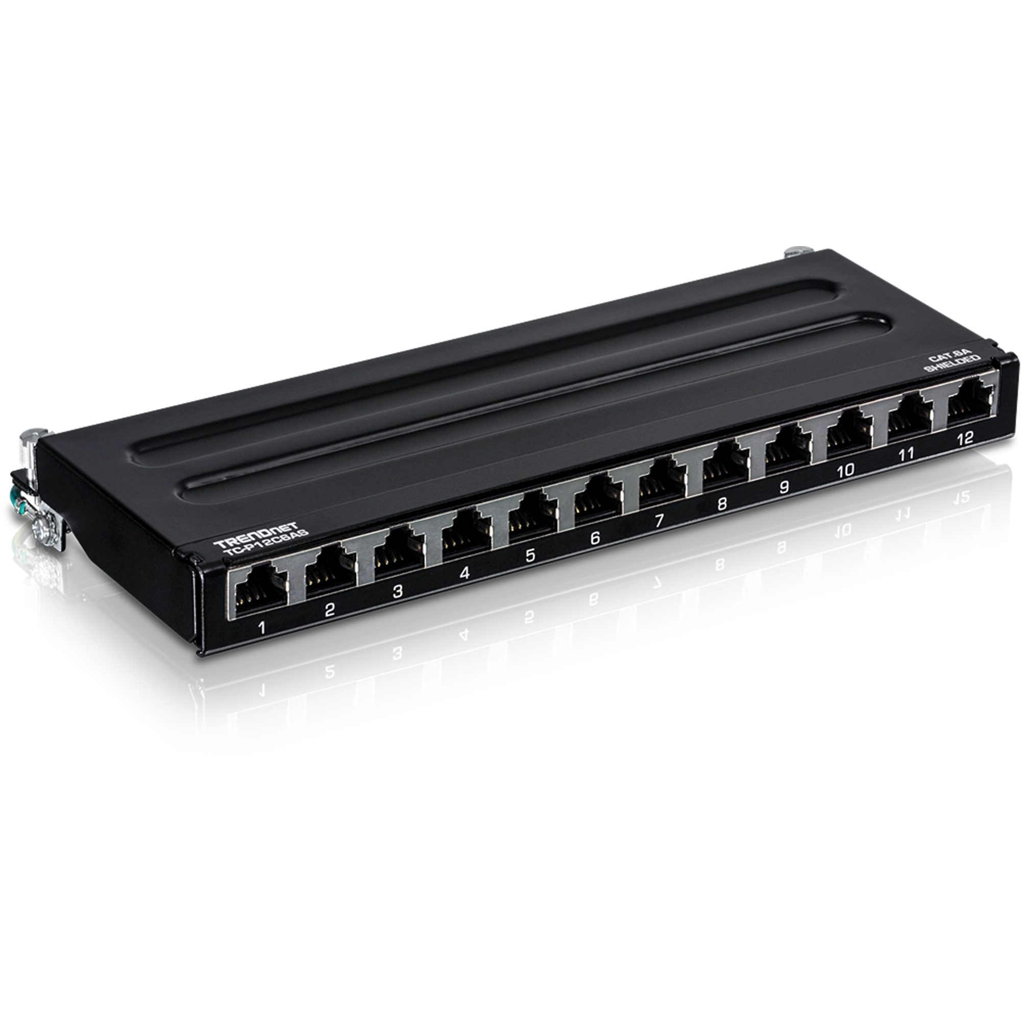 TRENDnet TC-P12C6AS 12-Port Cat6A Shielded Wall Mount Patch Panel