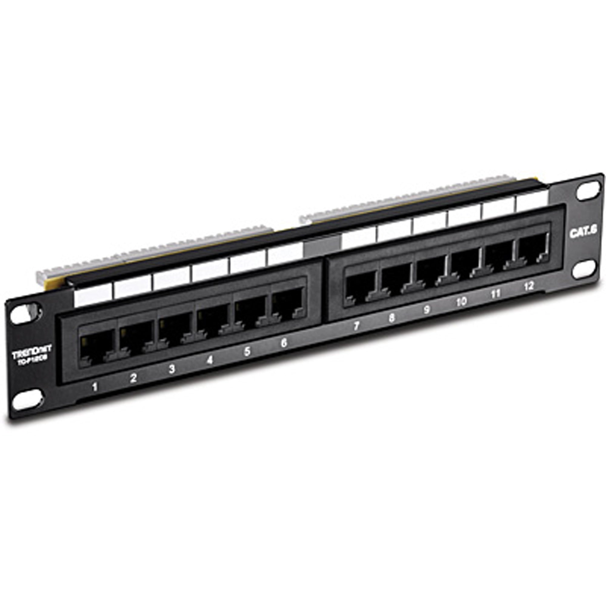 TRENDnet TC-P12C6 12-Port Cat. 6 Unshielded Patch Panel (10" wide)