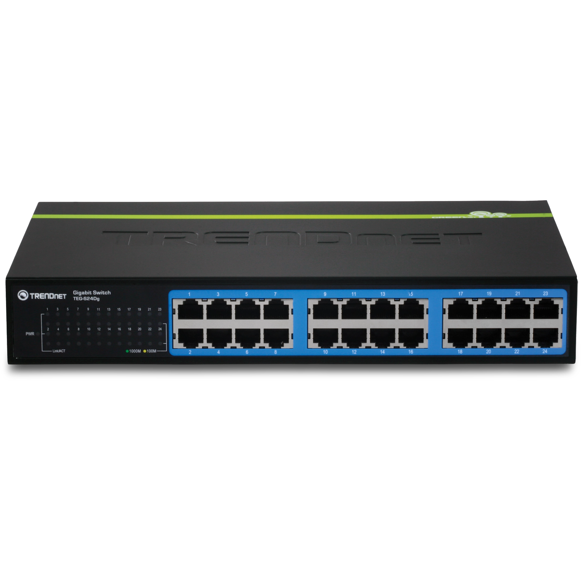TRENDnet TEG-S24Dg 24-Port Gigabit GREENnet Switch(Metal Desktop) w/ internal power