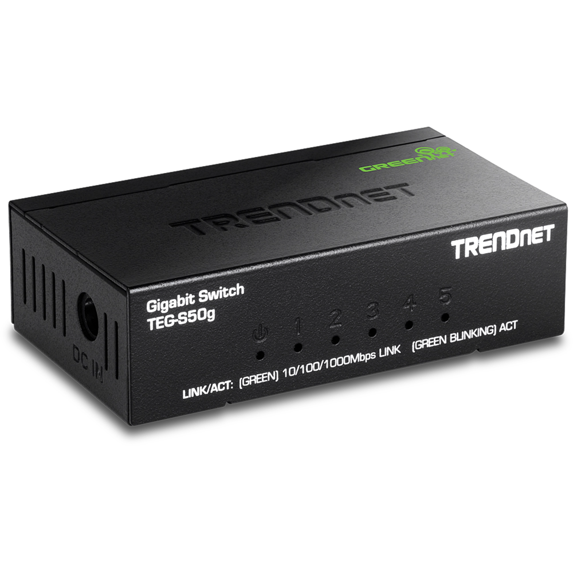TRENDnet TEG-S50g 5-Port Gigabit GREENnet Mini Switch (Metal)