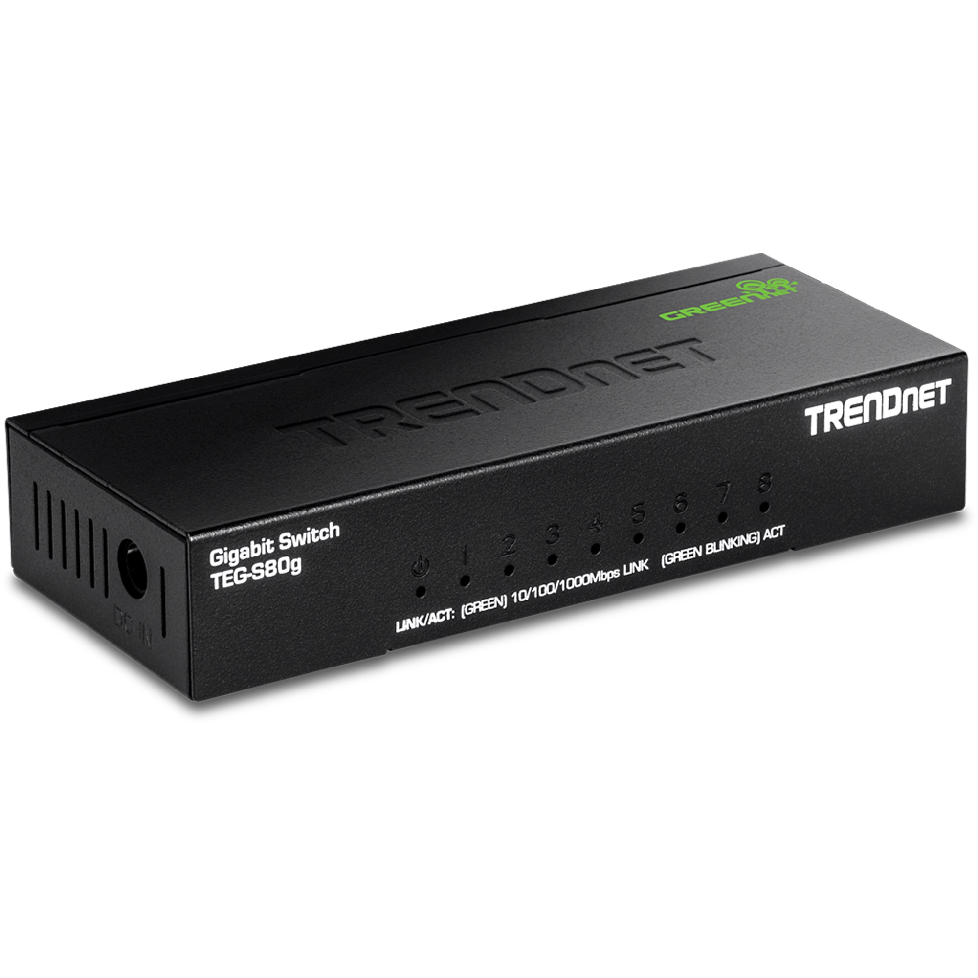 TRENDnet TEG-S80g 8-Port Gigabit GREENnet Mini Switch (Metal)