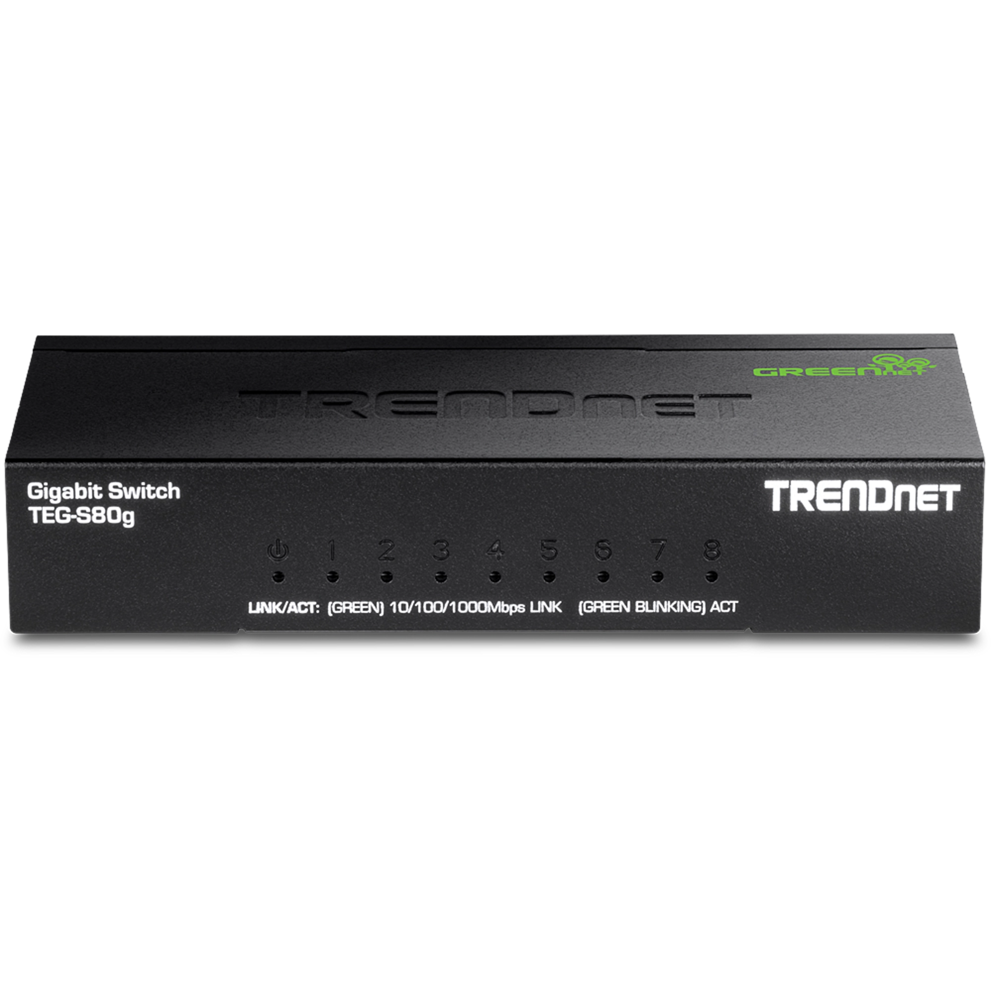 TRENDnet TEG-S80g 8-Port Gigabit GREENnet Mini Switch (Metal)