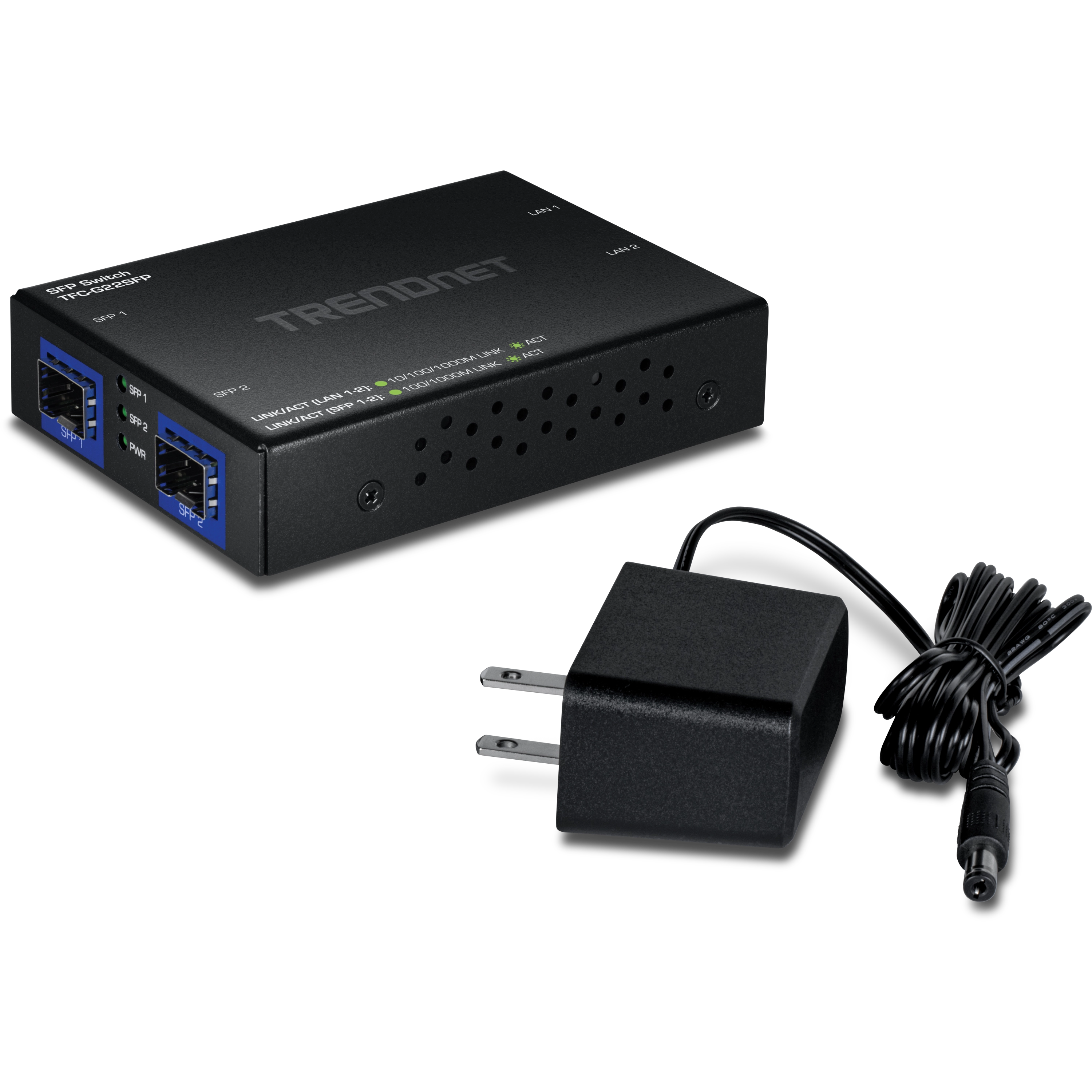 TRENDnet TFC-G22SFP 4-Port Gigabit Switch with SFP Ports