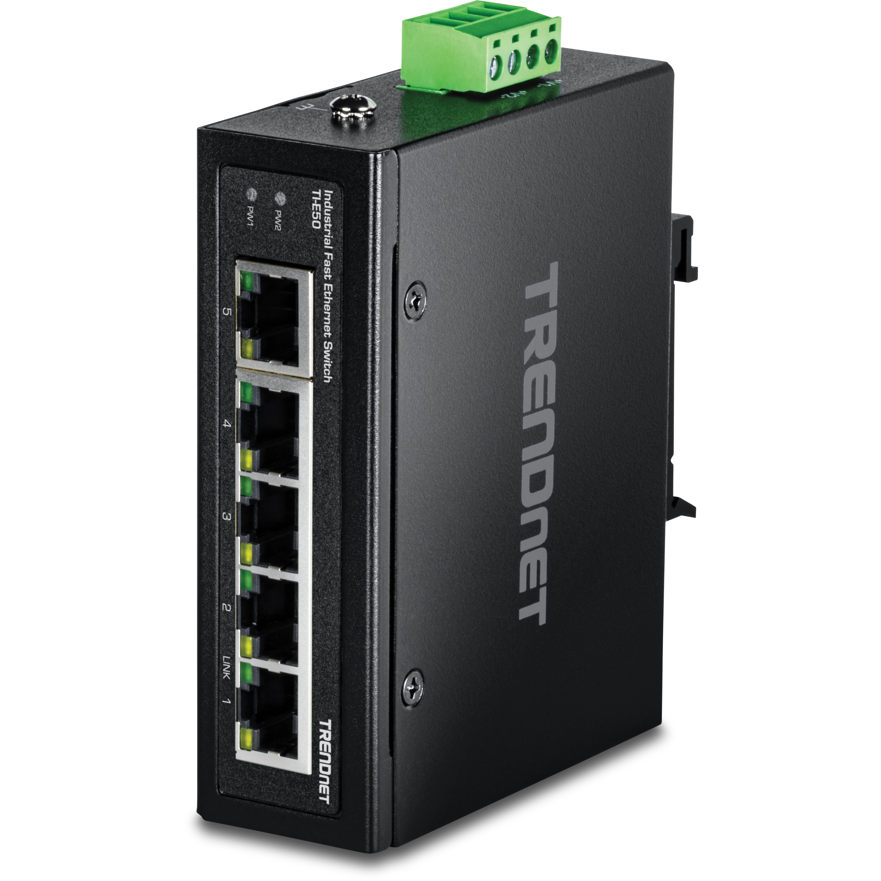 TRENDnet TI-E50 5-Port Industrial Fast Ethernet DIN-Rail Switch