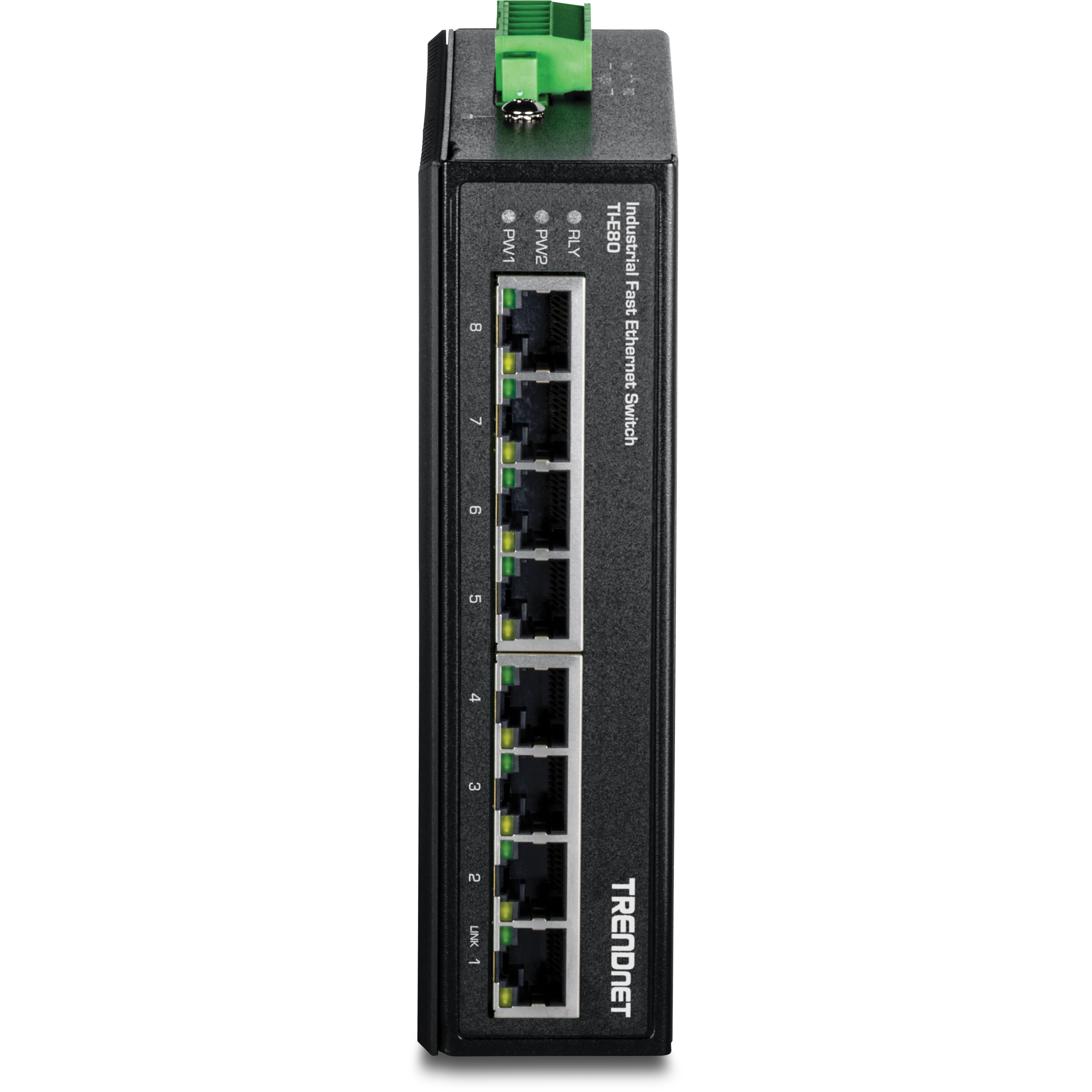 TRENDnet TI-E80 8-Port Industrial Fast Ethernet DIN-Rail Switch