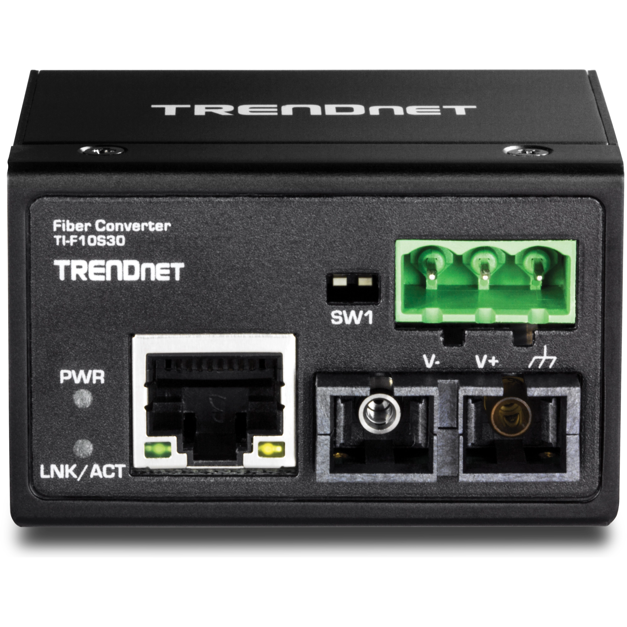 TRENDnet TI-F10S30 Hardened Industrial 100Base-FX Single-Mode SC Fiber Converter